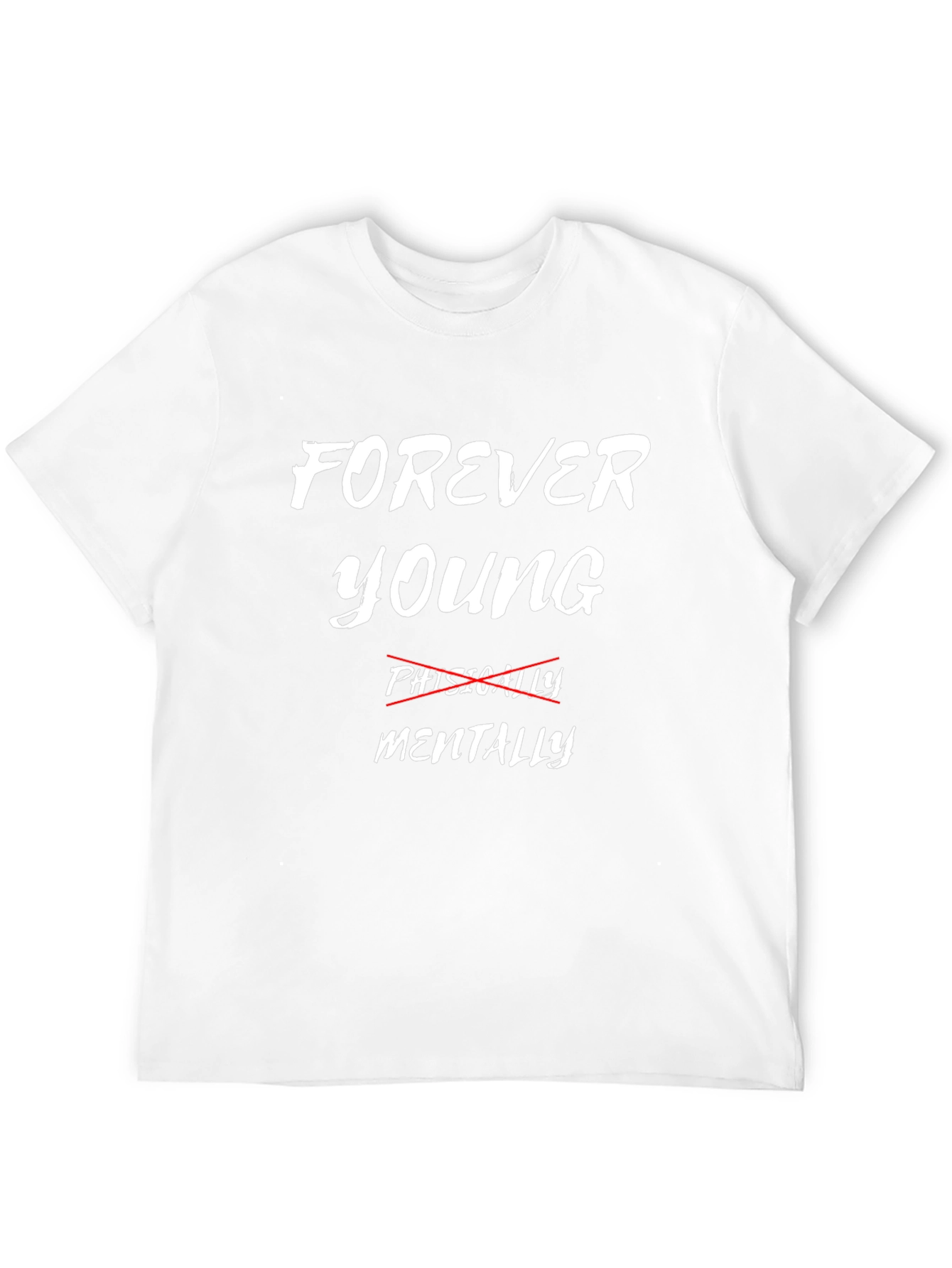 Forever Young Mentally Black Graphic Tee
