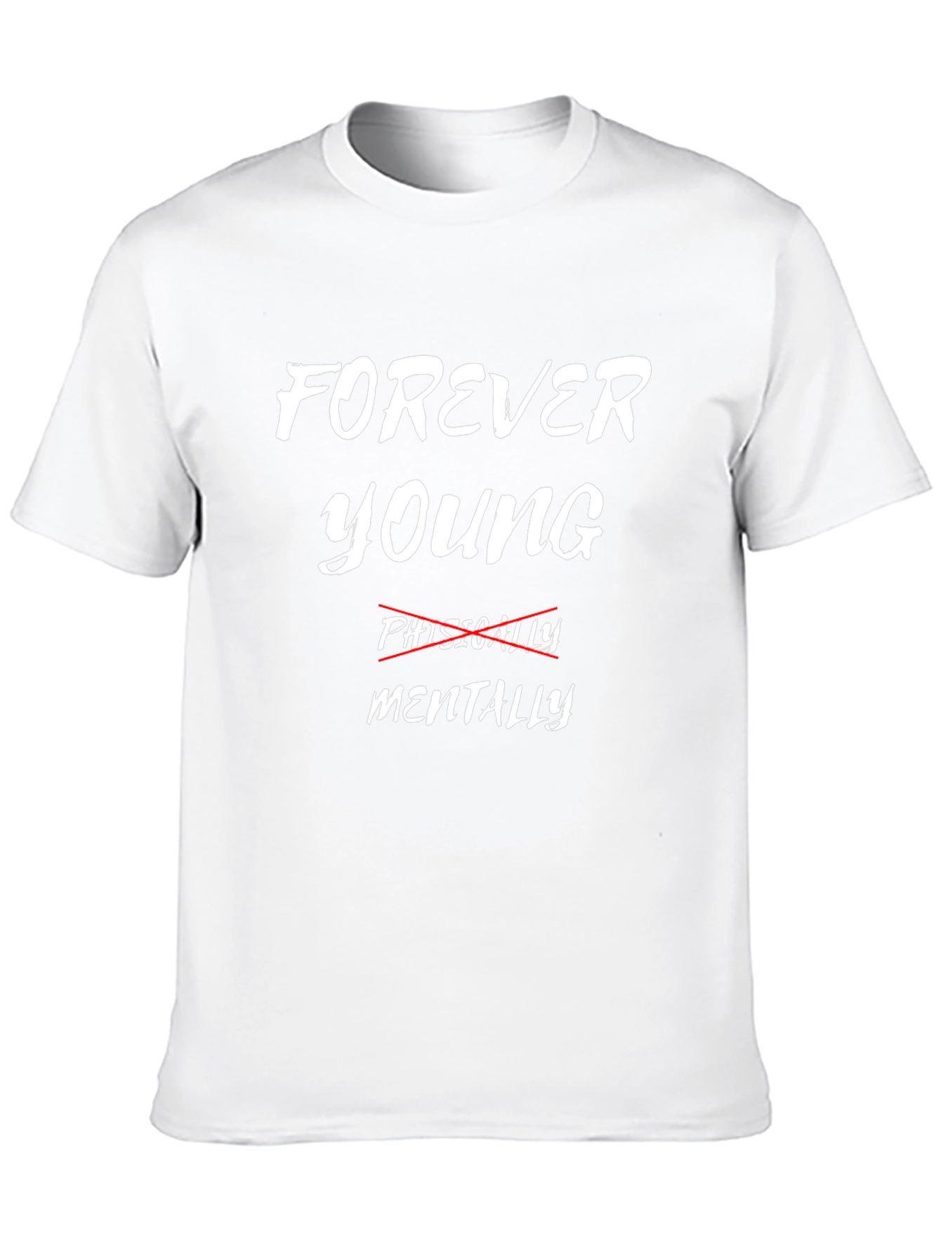 Forever Young Mentally Black Graphic Tee