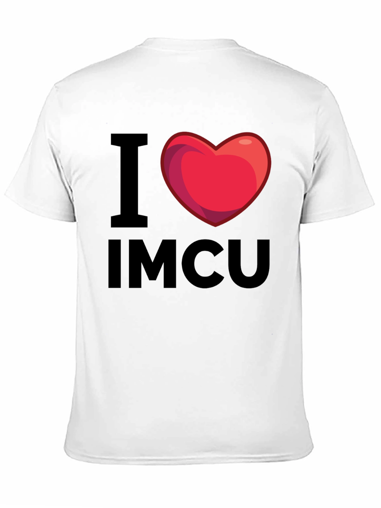 I Heart IMCU T-Shirt - Graphic Print Black Tee