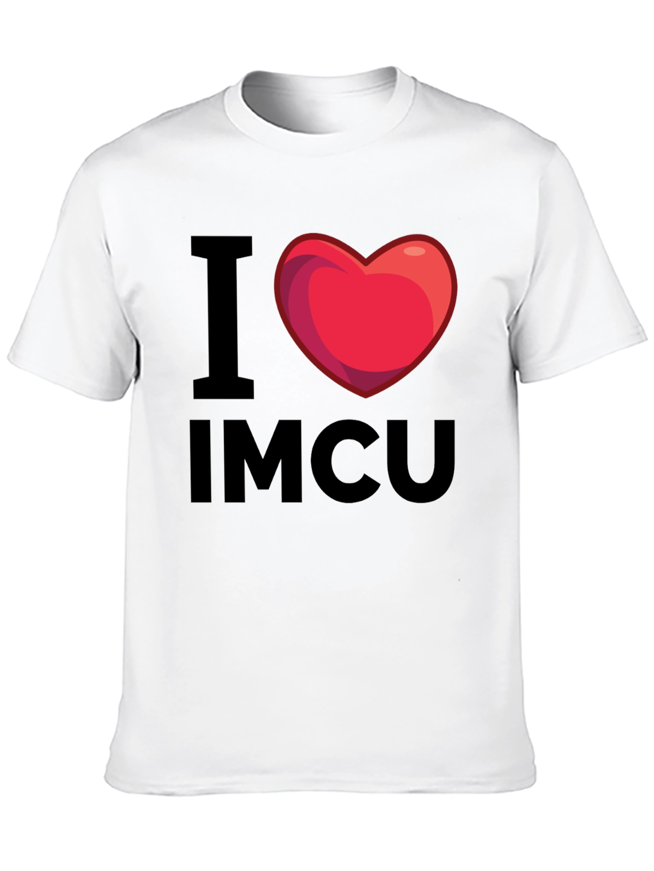 I Heart IMCU T-Shirt - Graphic Print Black Tee