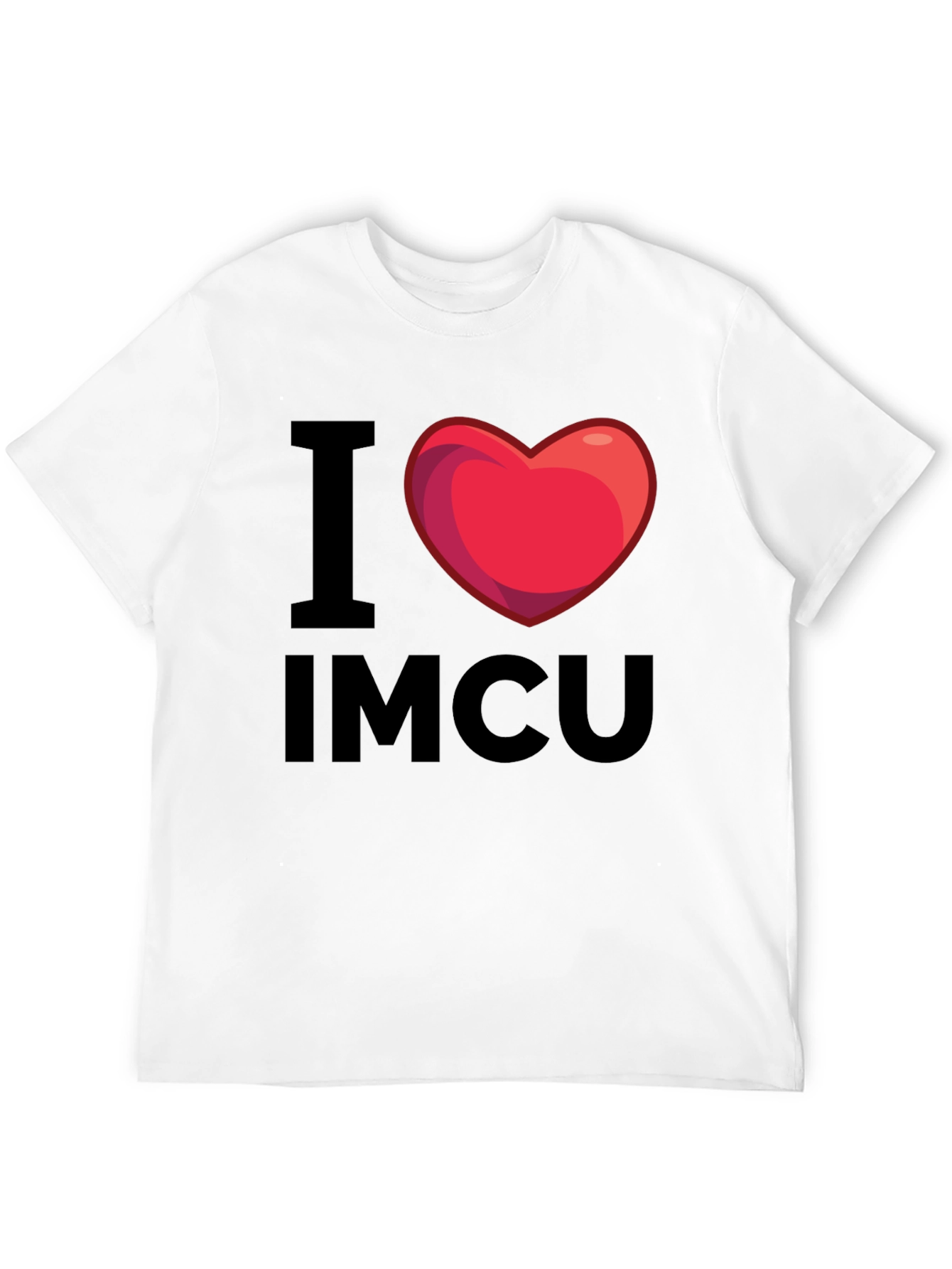 I Heart IMCU T-Shirt - Graphic Print Black Tee