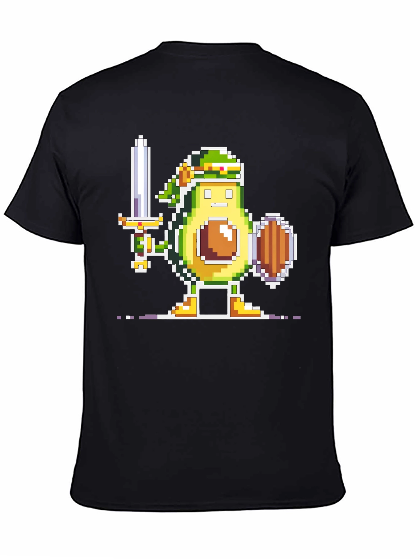 Avocado Warrior T-Shirt - Pixel Art Gamer Tee
