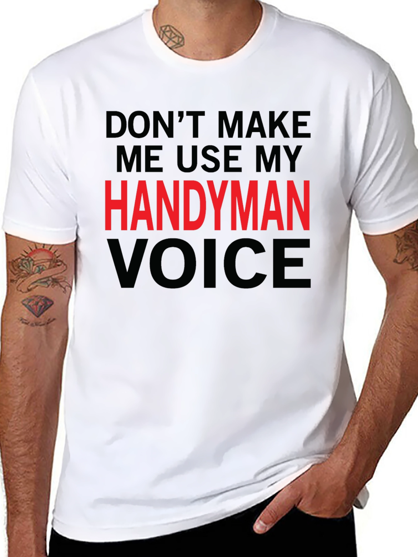 Handyman Voice Graphic Tee - Funny Mens T-Shirt