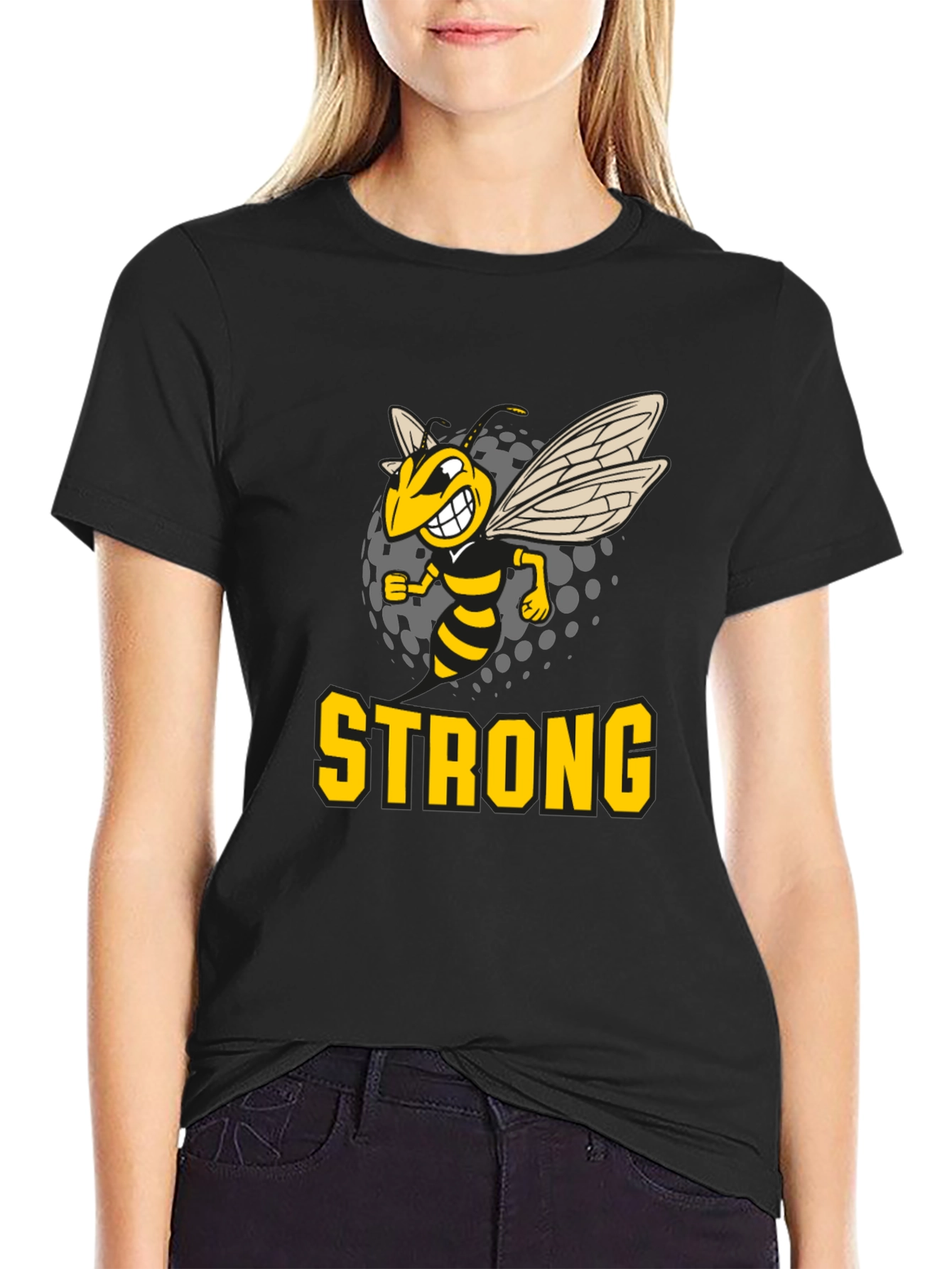 Strong Hornet Black T-Shirt