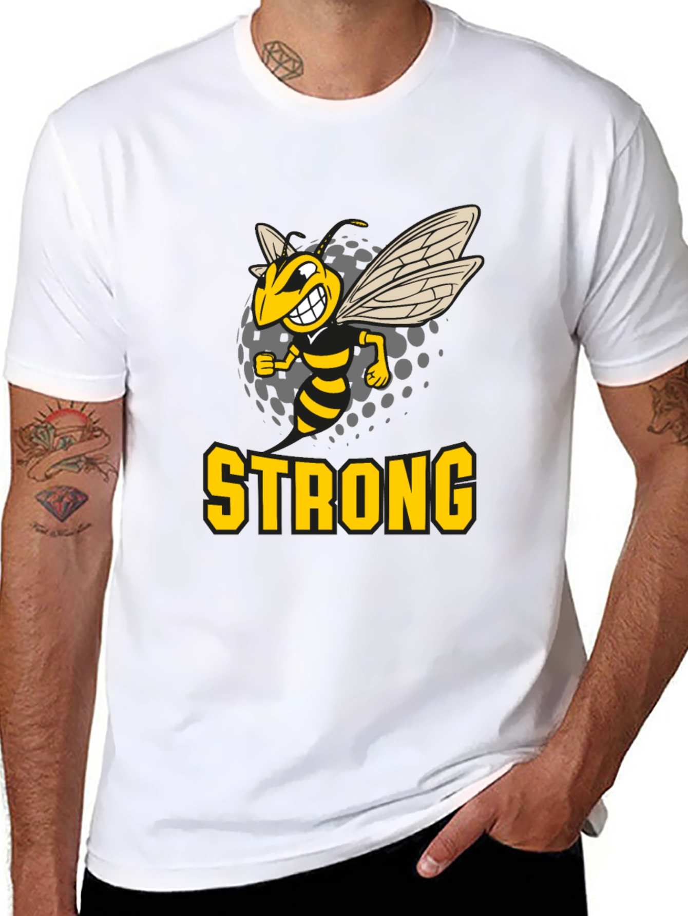 Strong Hornet Black T-Shirt