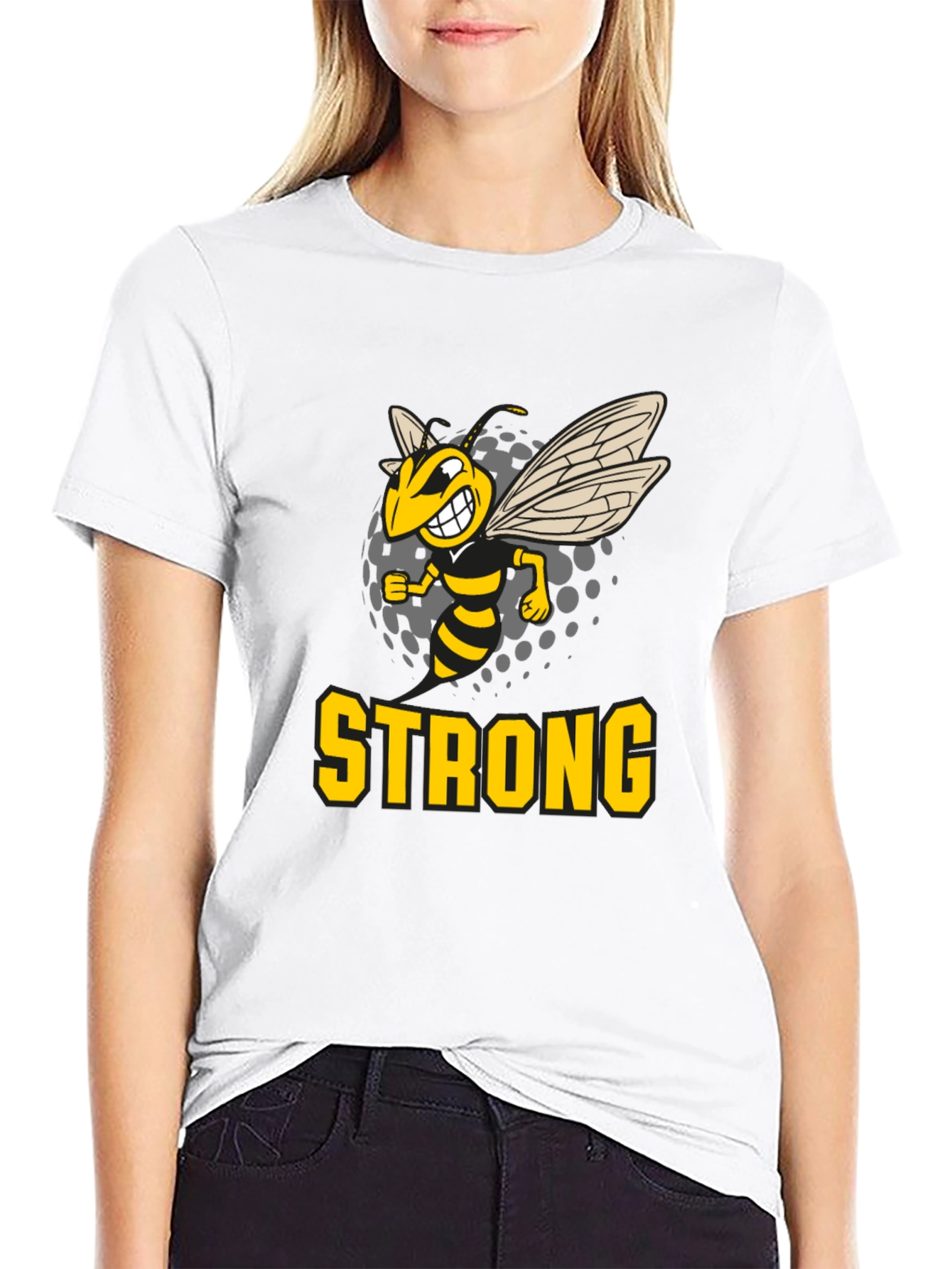 Strong Hornet Black T-Shirt