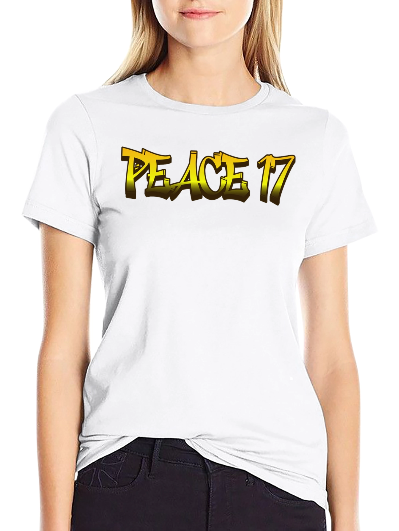 Peace 17 Black Graphic Tee