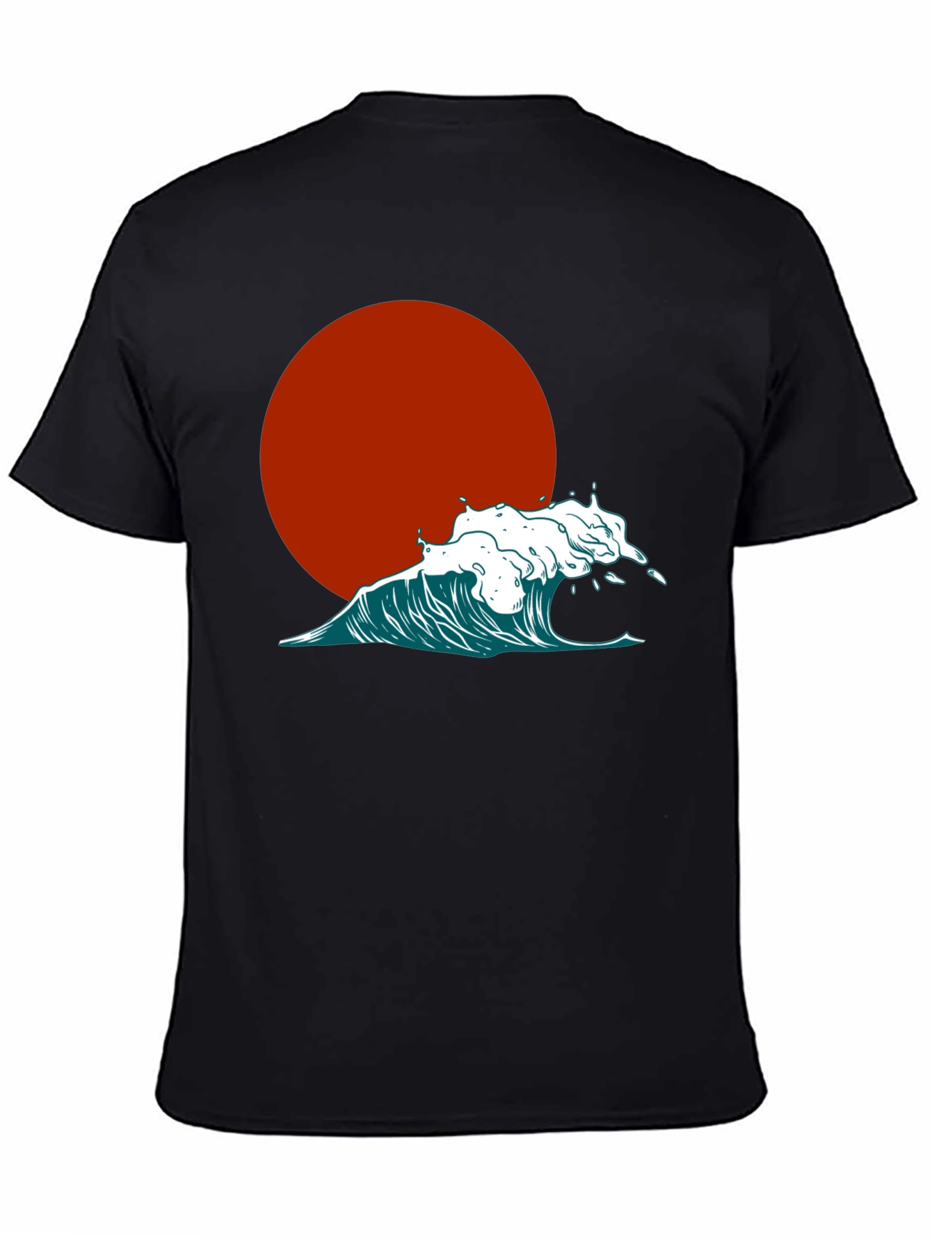 Japanese Wave Black T-Shirt