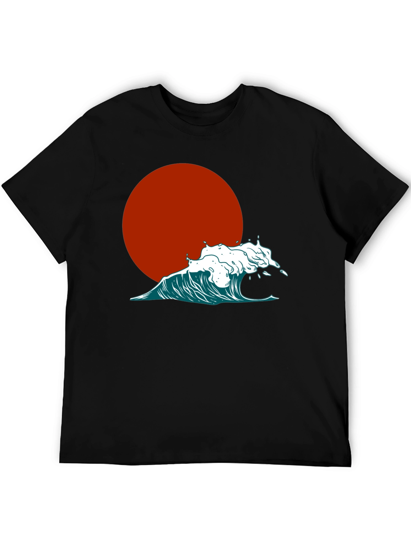 Japanese Wave Black T-Shirt