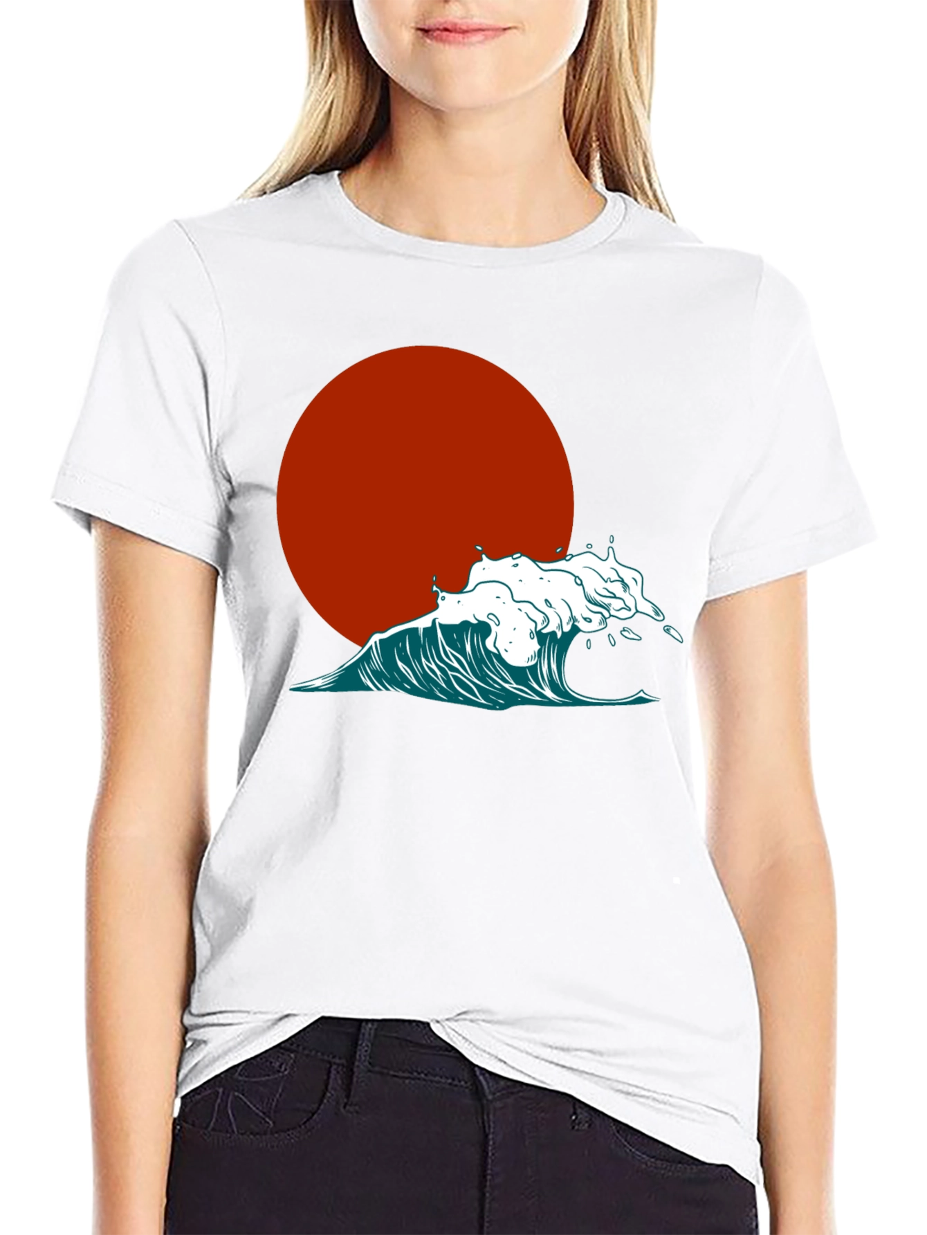 Japanese Wave Black T-Shirt