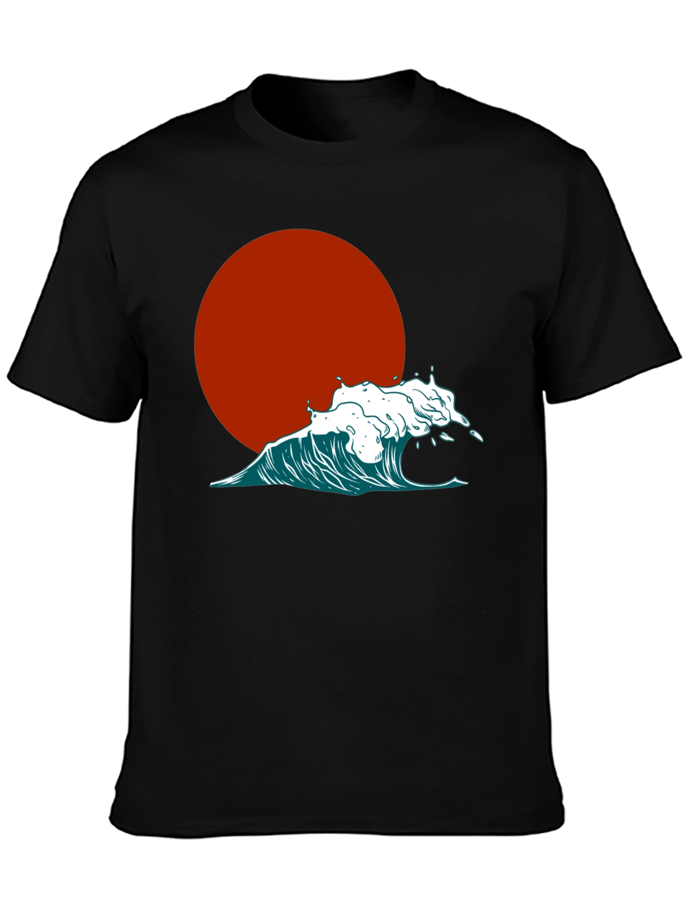 Japanese Wave Black T-Shirt
