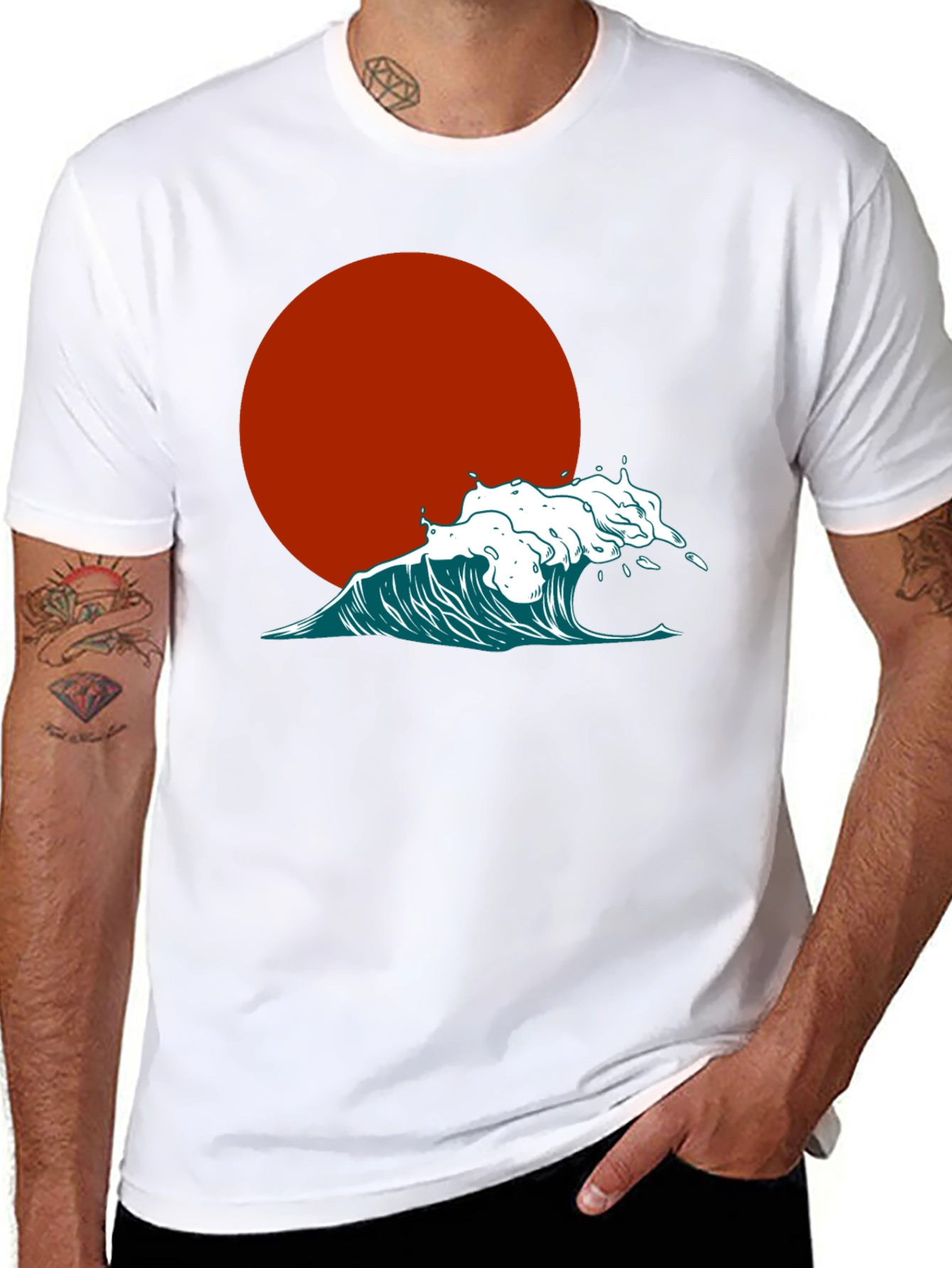 Japanese Wave Black T-Shirt