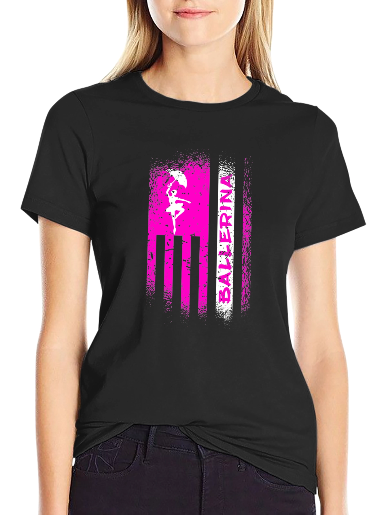 Ballerina Dancer T-Shirt Black
