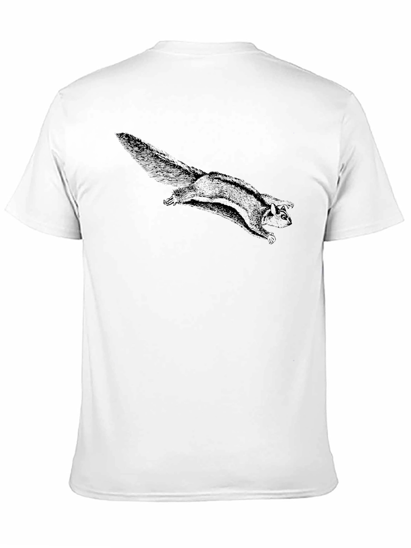 Flying Squirrel Graphic Tee - Black Cotton Comfort