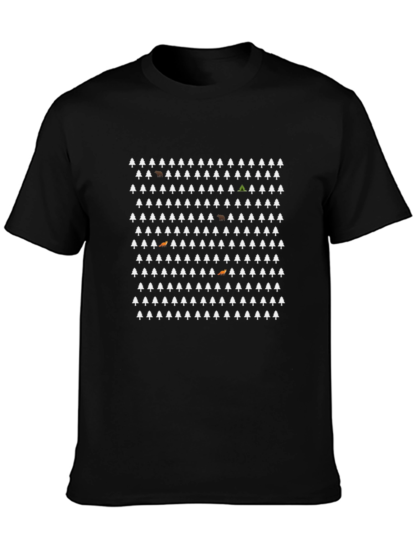 Forest Pattern Tee: Find the Animals!