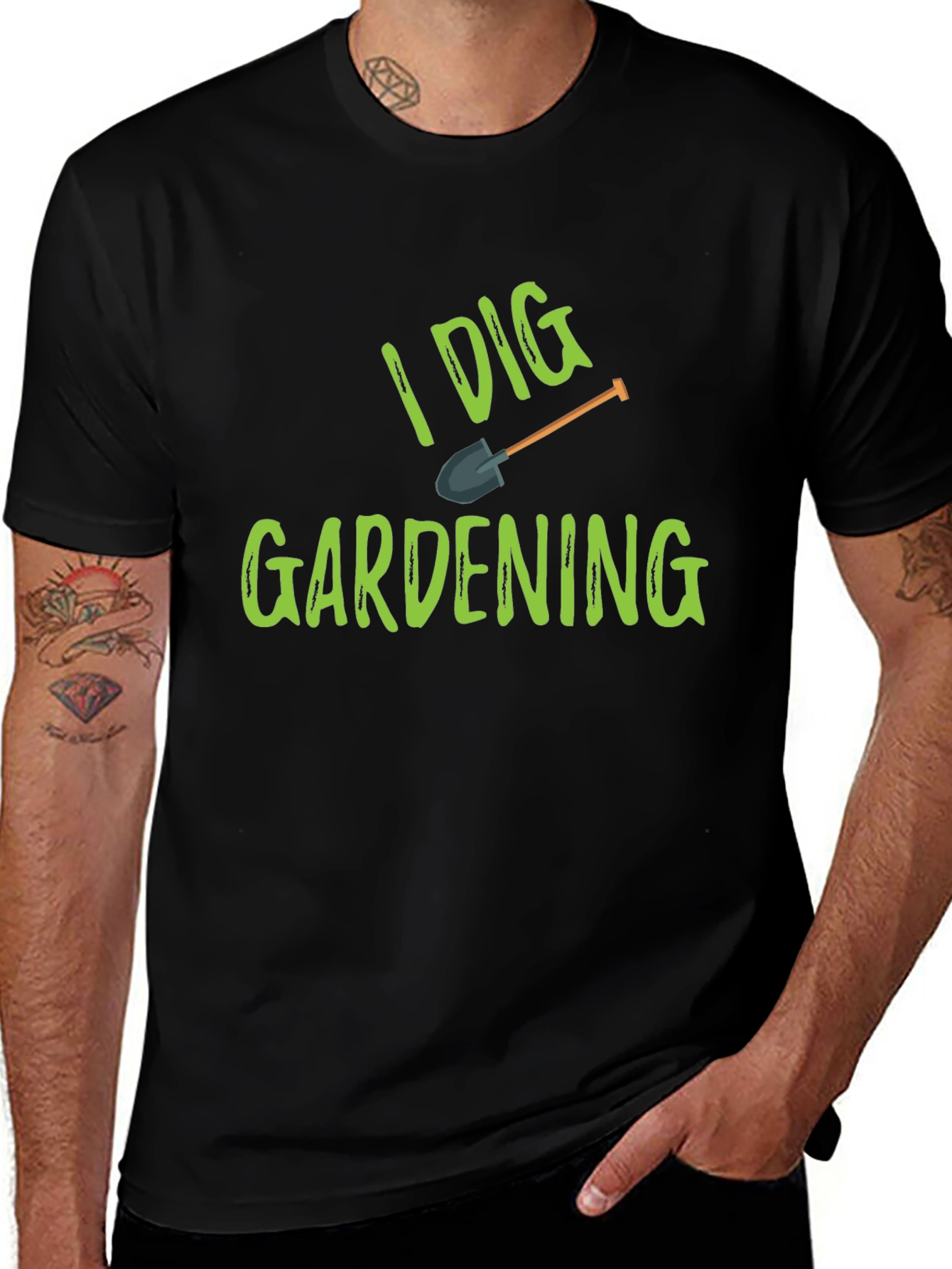 I Dig Gardening T-Shirt - Black Cotton Tee