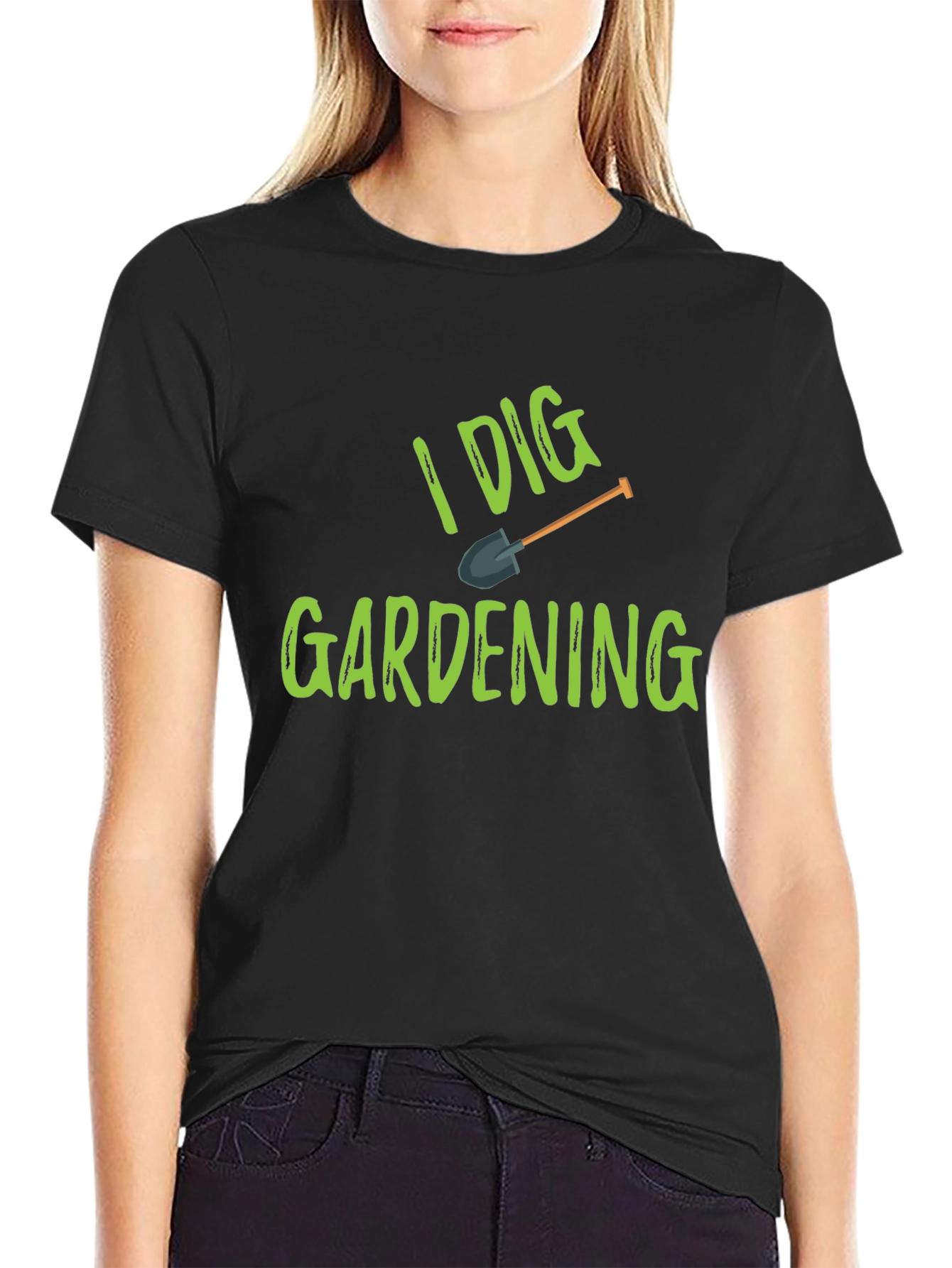 I Dig Gardening T-Shirt - Black Cotton Tee