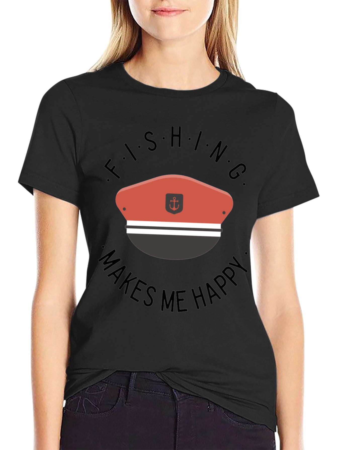 Fishing Makes Me Happy T-Shirt