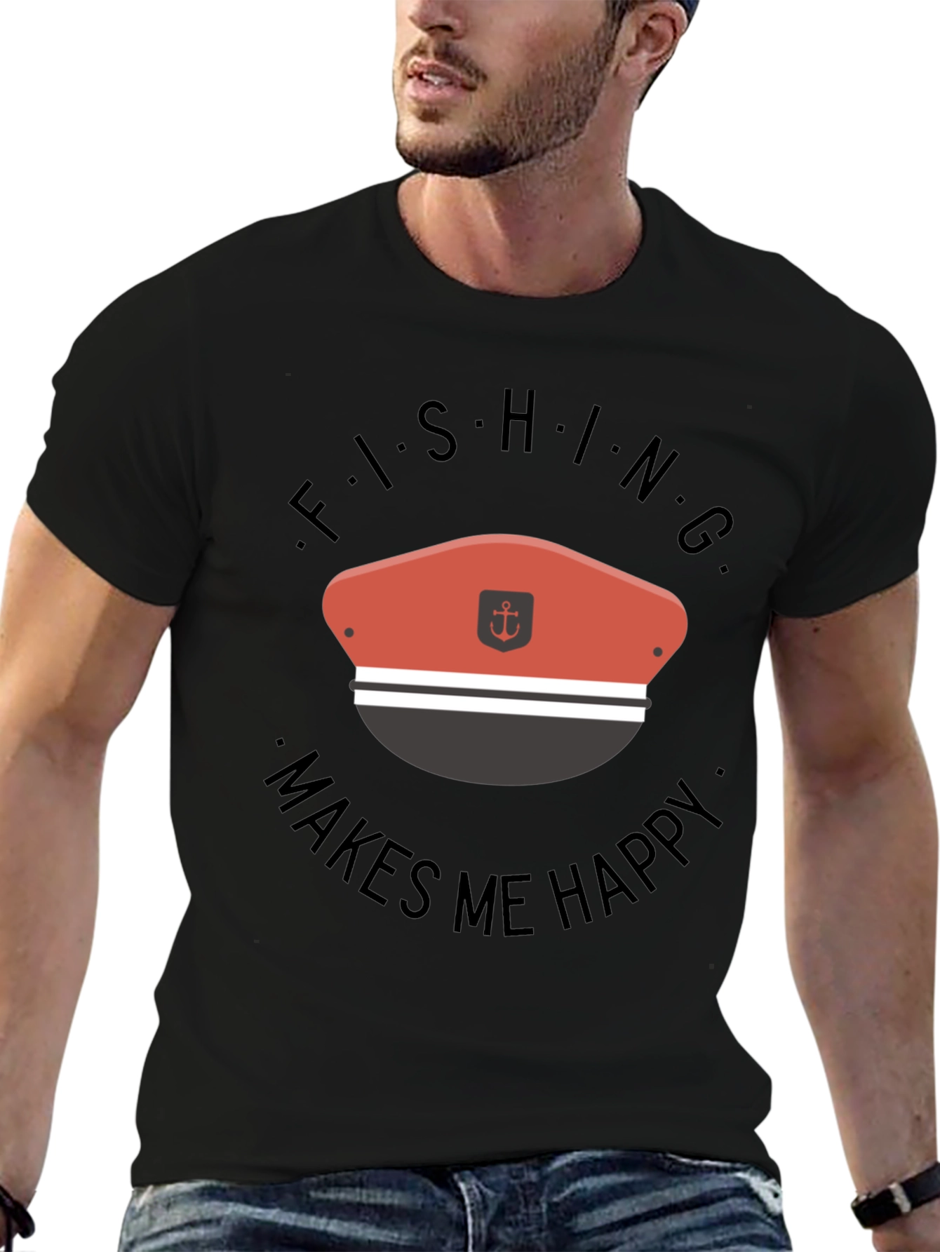 Fishing Makes Me Happy T-Shirt