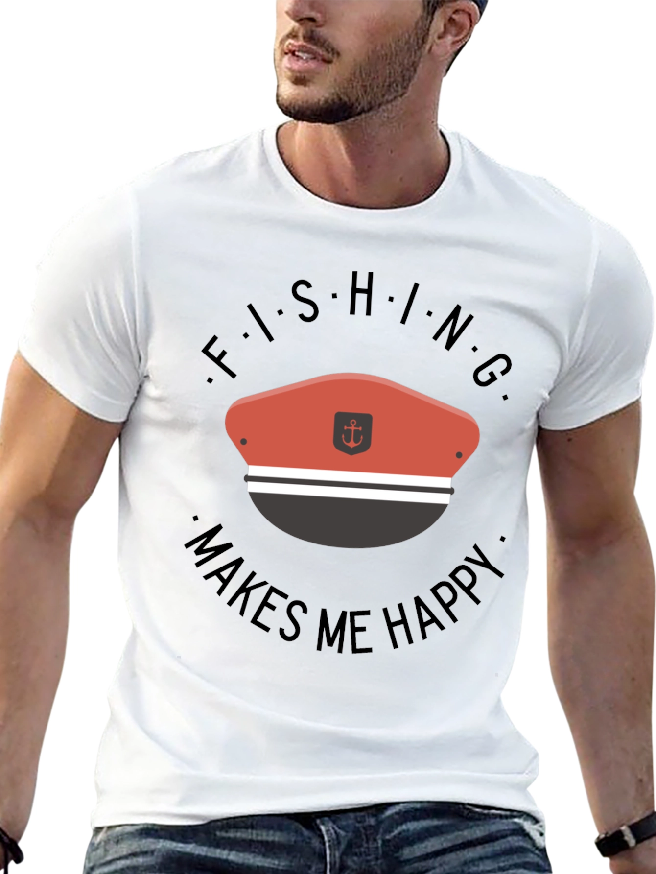 Fishing Makes Me Happy T-Shirt