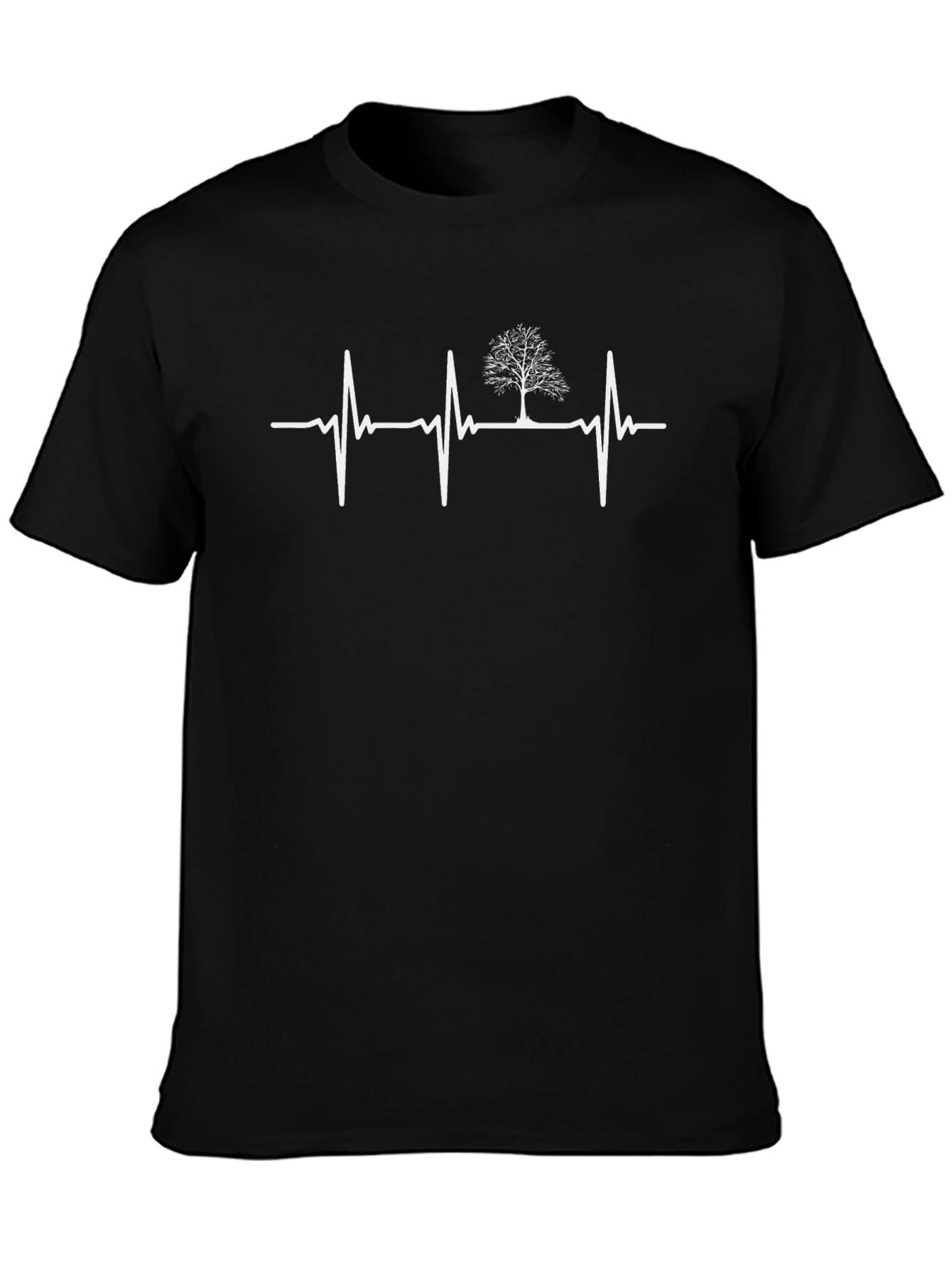 Tree Heartbeat Graphic Tee - Black