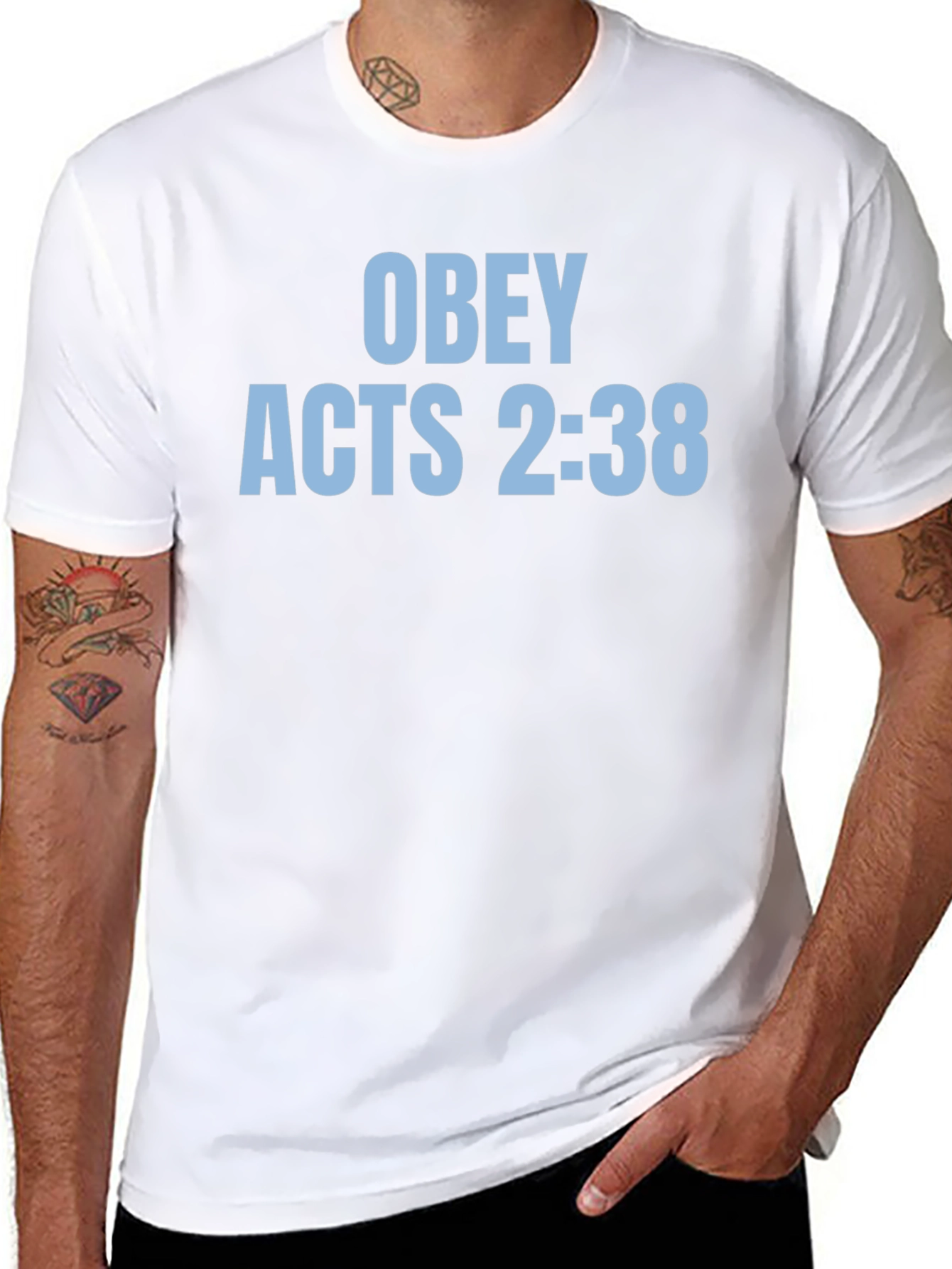 Obey Acts 2:38 Christian T-Shirt
