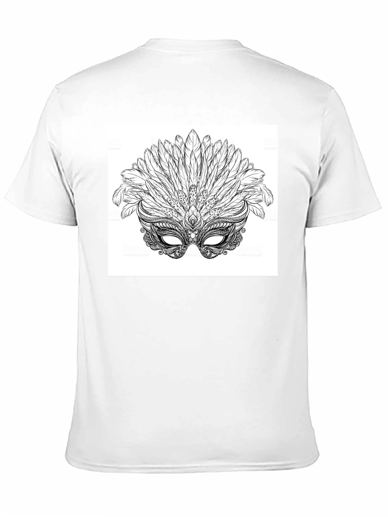Masquerade Feather Mask Graphic Tee