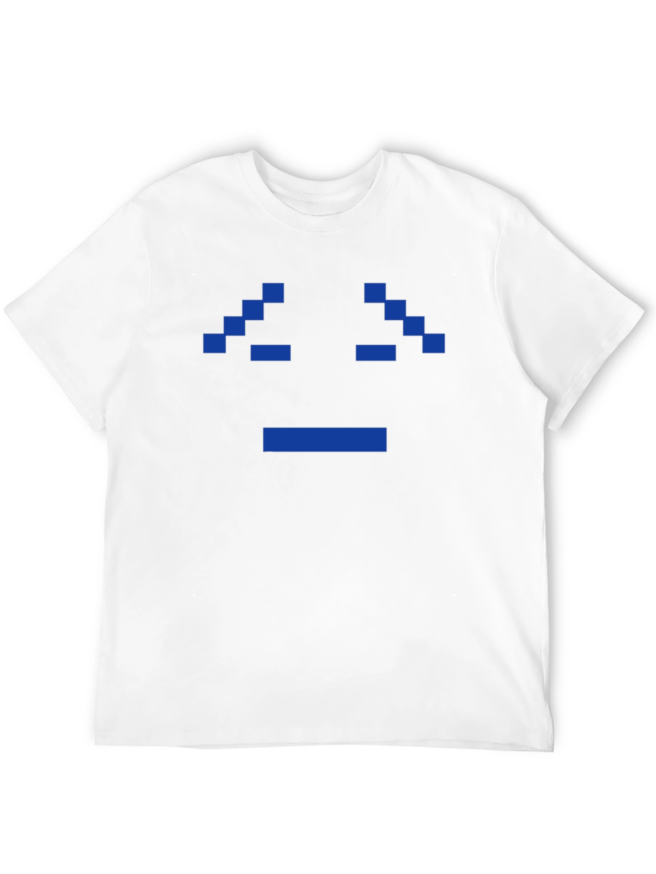 Pixel Sad Face Black T-Shirt