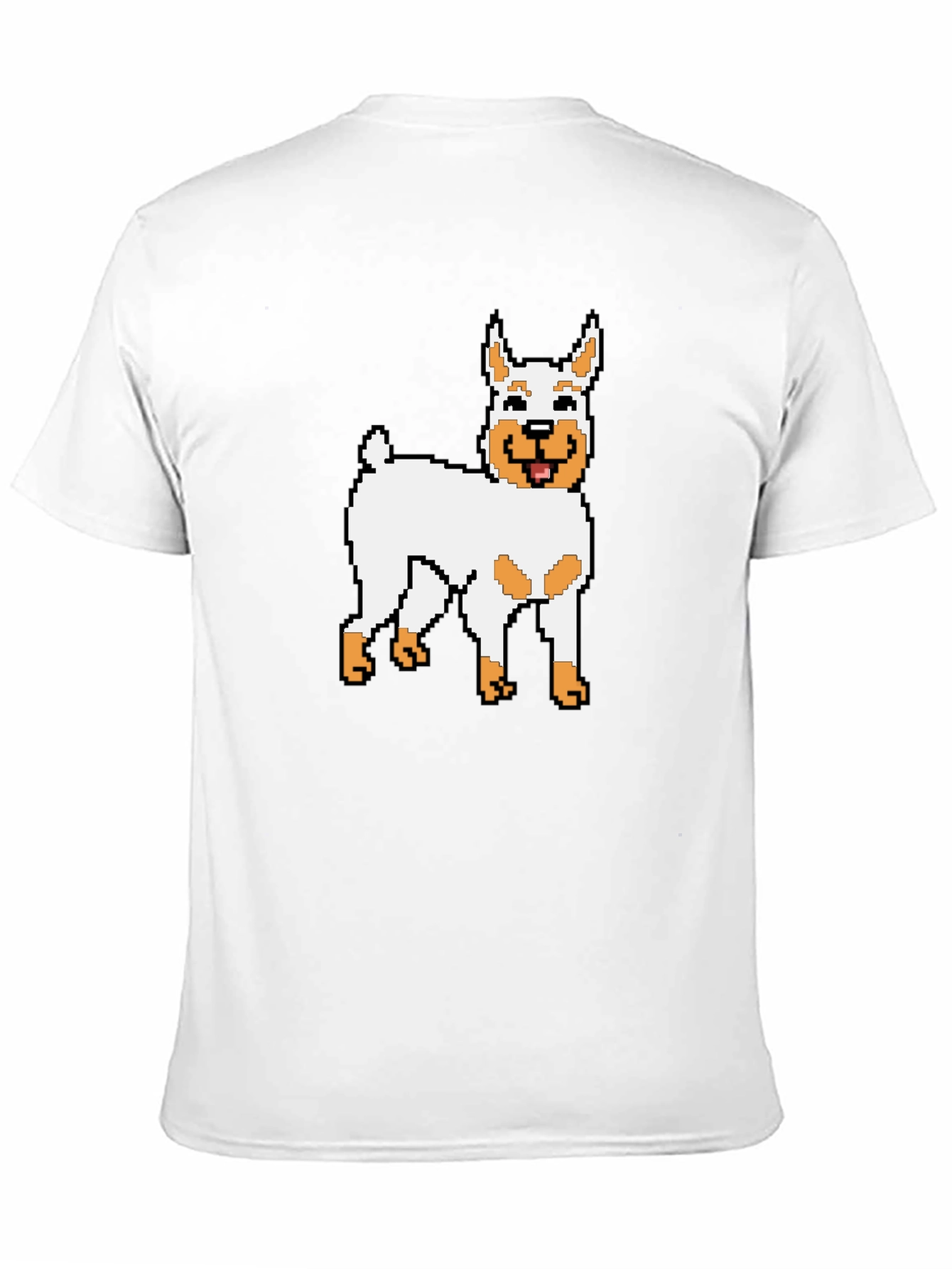 Pixel Dog Graphic Tee - Black Cotton Blend