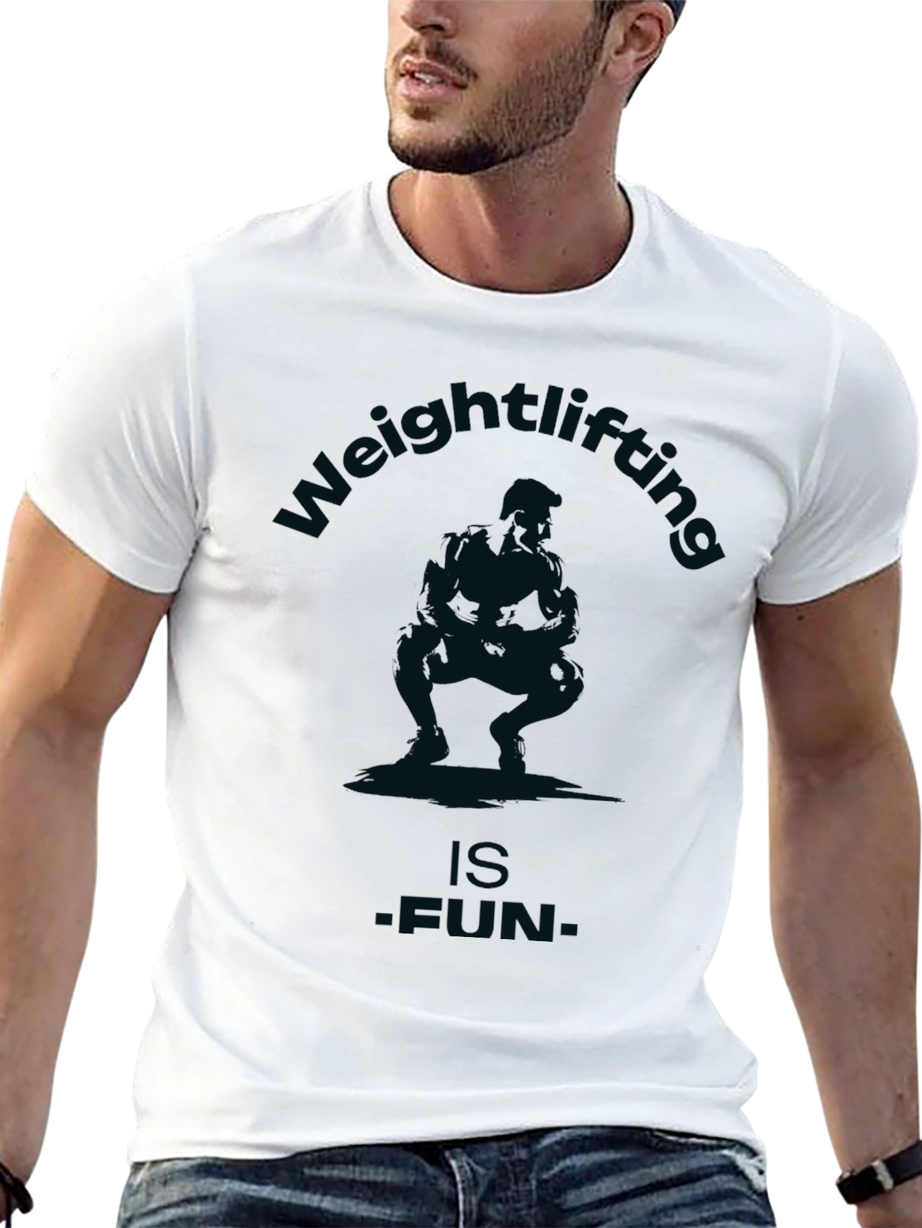 Weightlifting is Fun Graphic Tee - Black