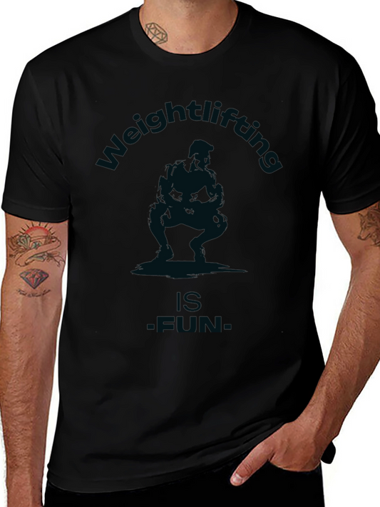 Weightlifting is Fun Graphic Tee - Black