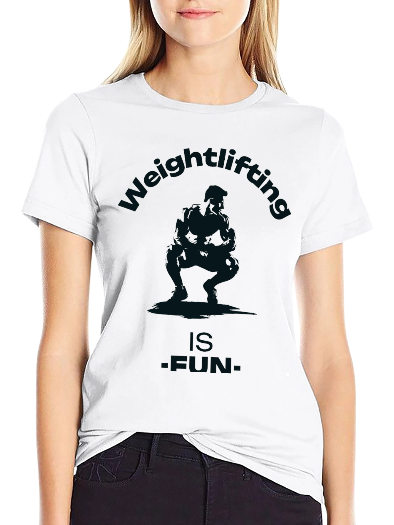 Weightlifting is Fun Graphic Tee - Black