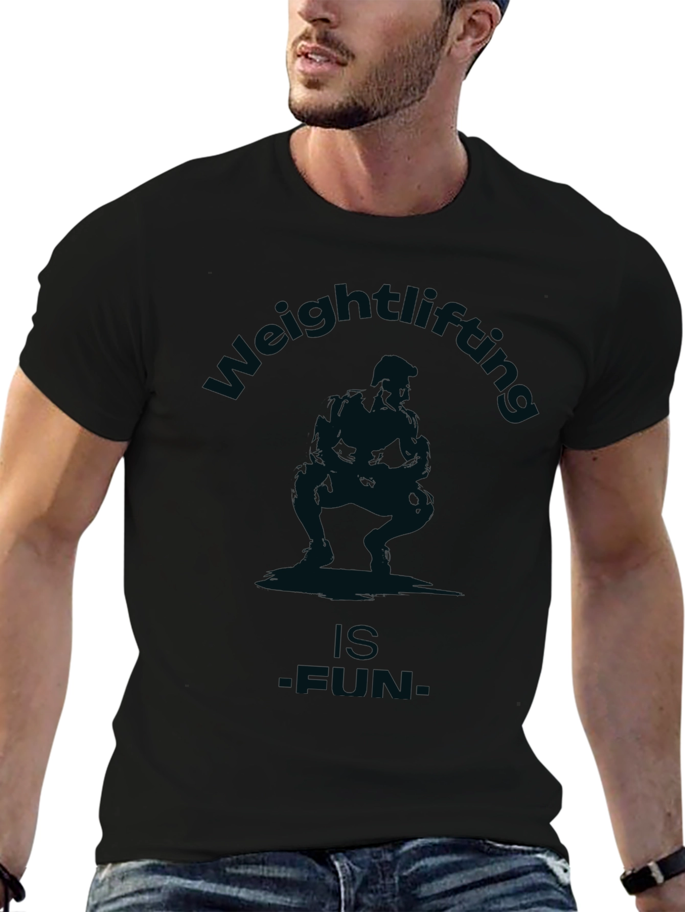 Weightlifting is Fun Graphic Tee - Black