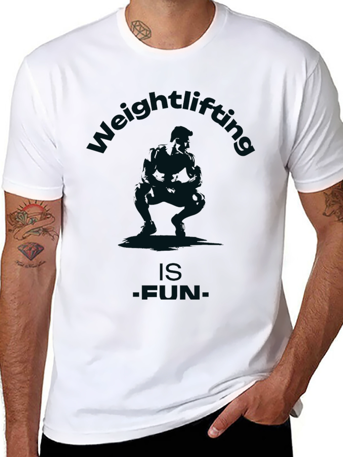 Weightlifting is Fun Graphic Tee - Black