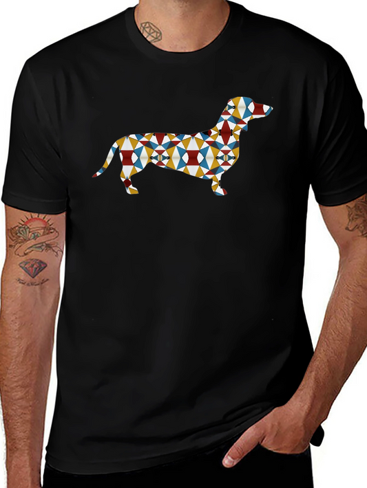 Geometric Dachshund Dog T-Shirt