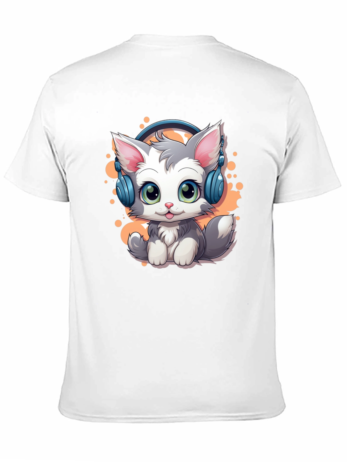 Cool Cat Headphones Graphic T-Shirt