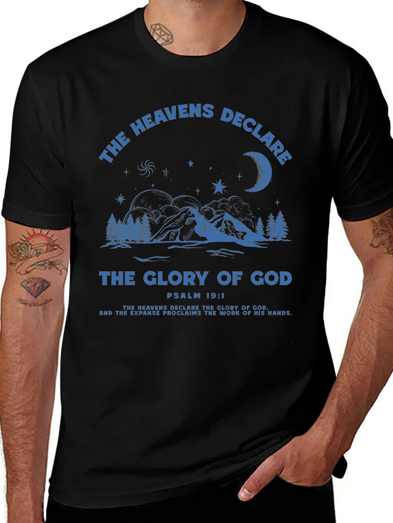 The Heavens Declare T-Shirt - Christian Apparel