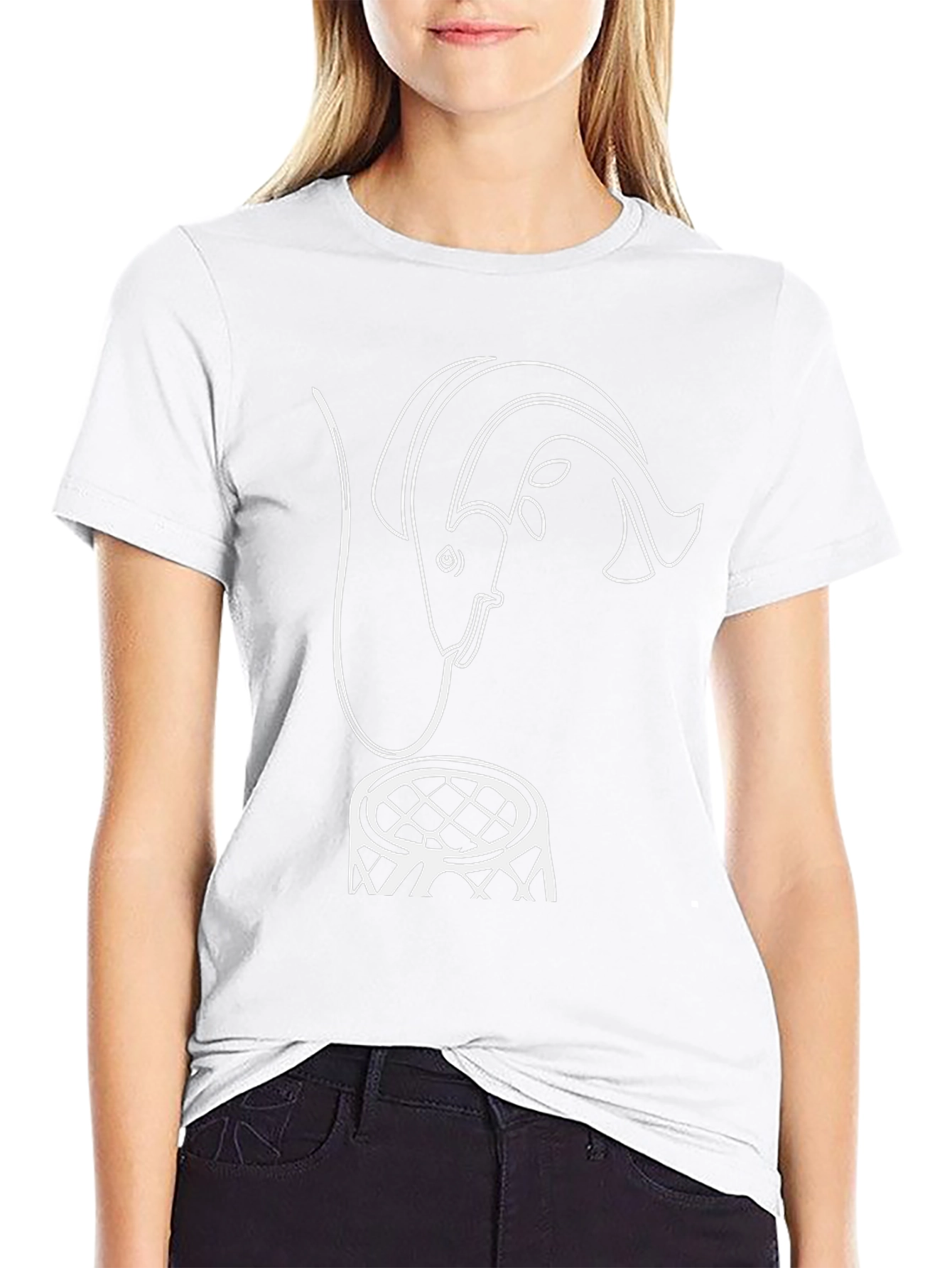 Fish & Net Graphic T-Shirt