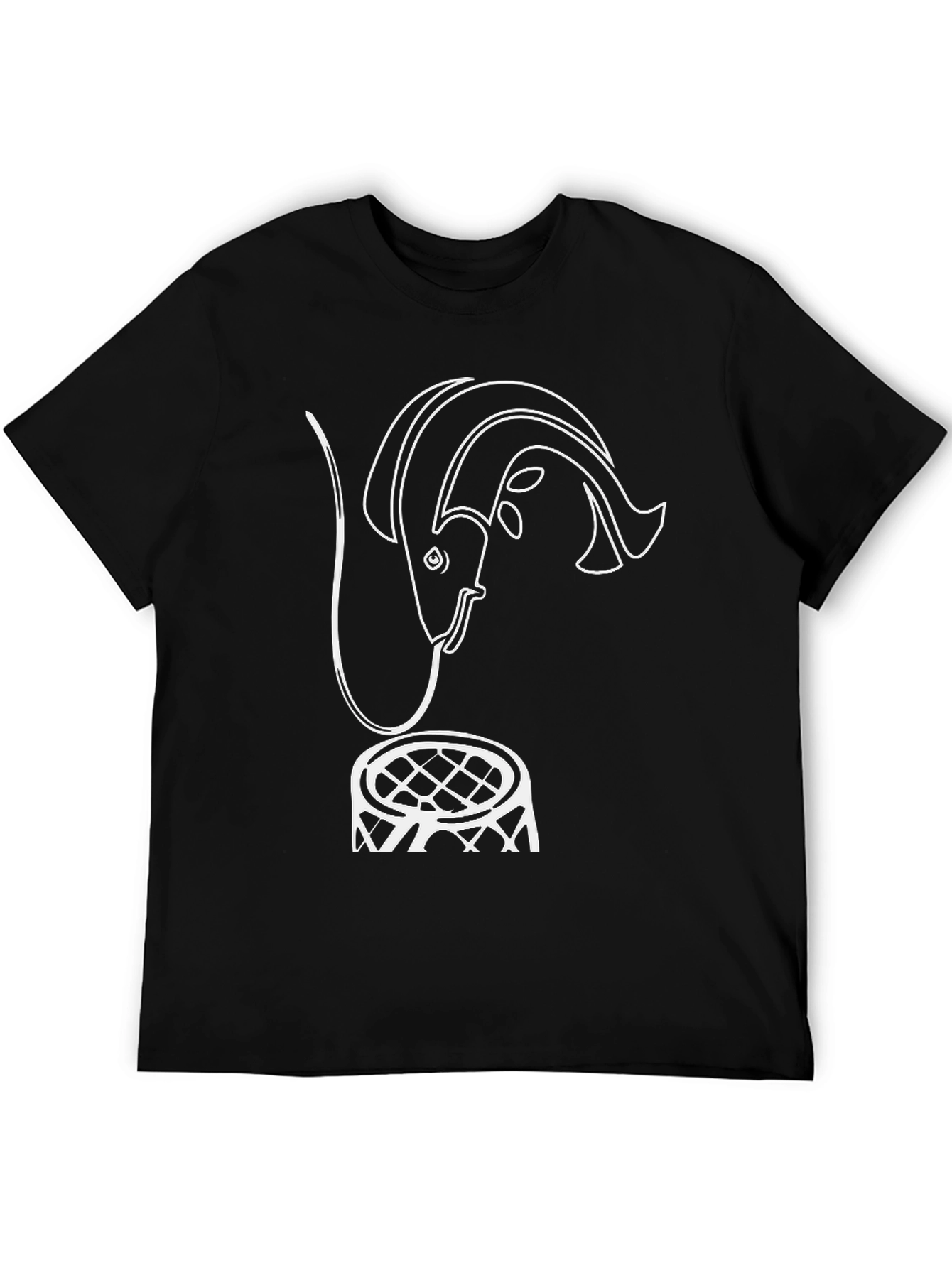 Fish & Net Graphic T-Shirt