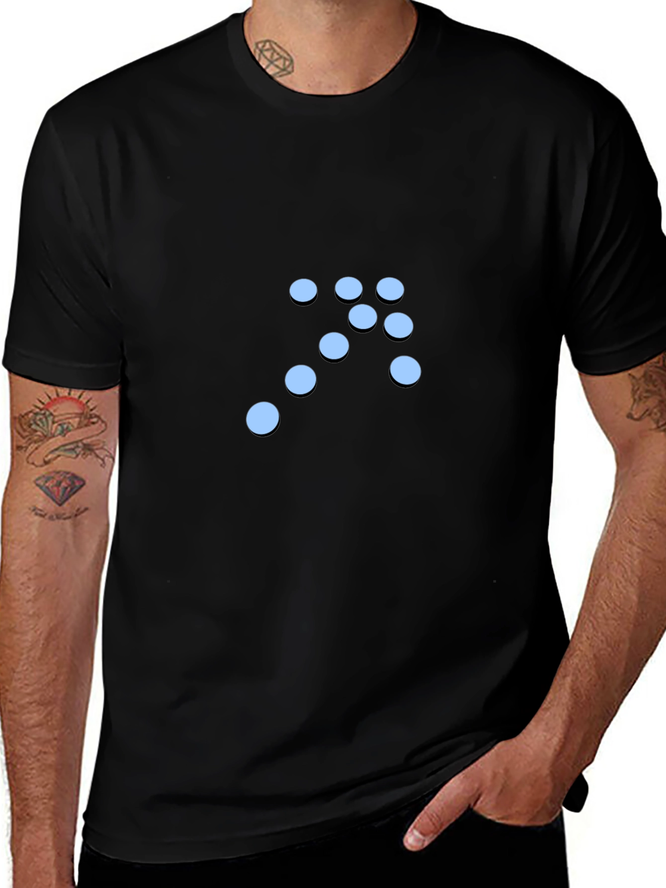 Mens Black Arrow Graphic T-Shirt