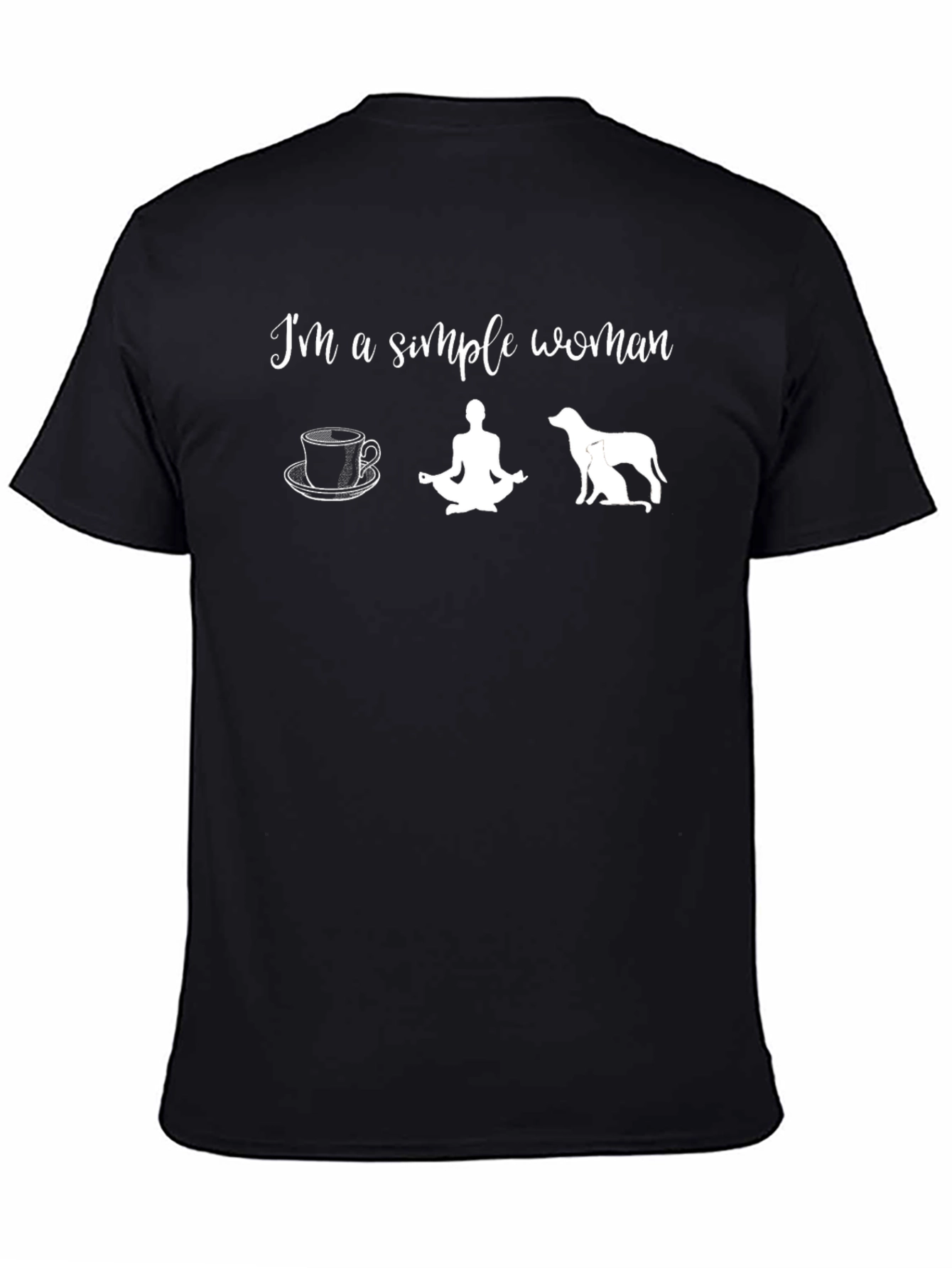 Simple Woman T-Shirt - Coffee Yoga Dogs
