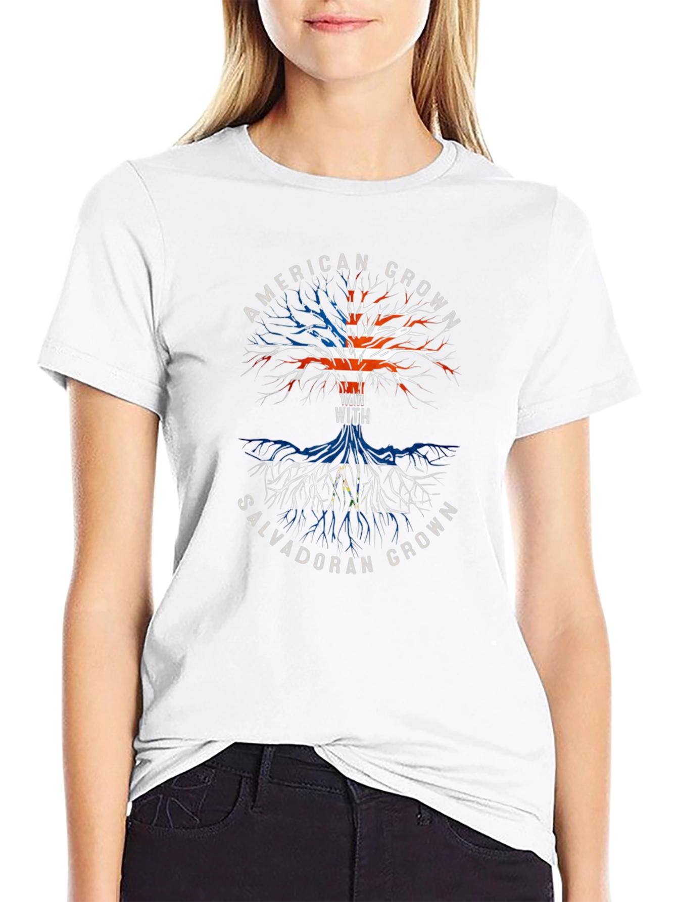 American Grown with Salvadoran Grown T-Shirt