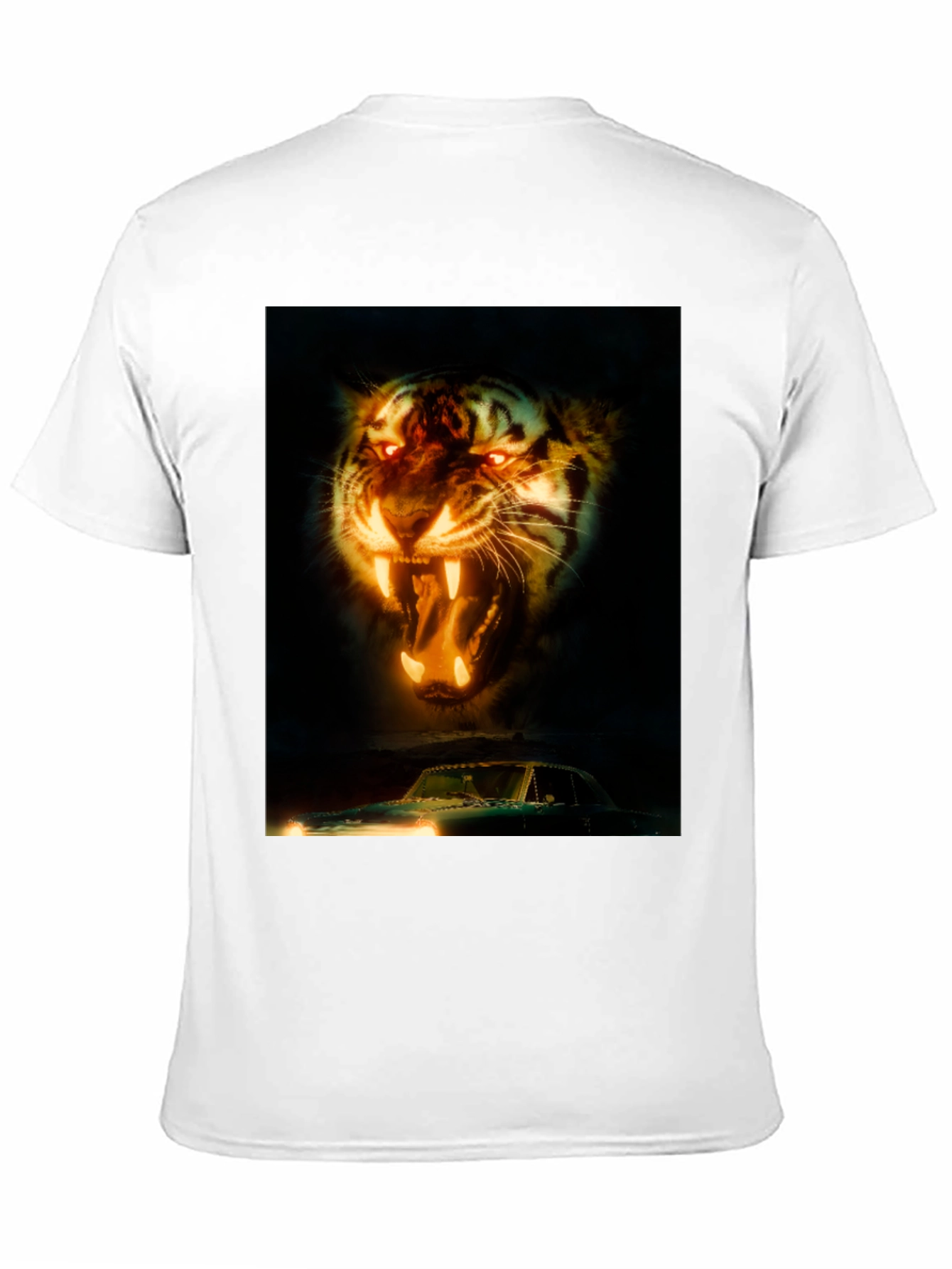 Tiger and Car Graphic T-Shirt