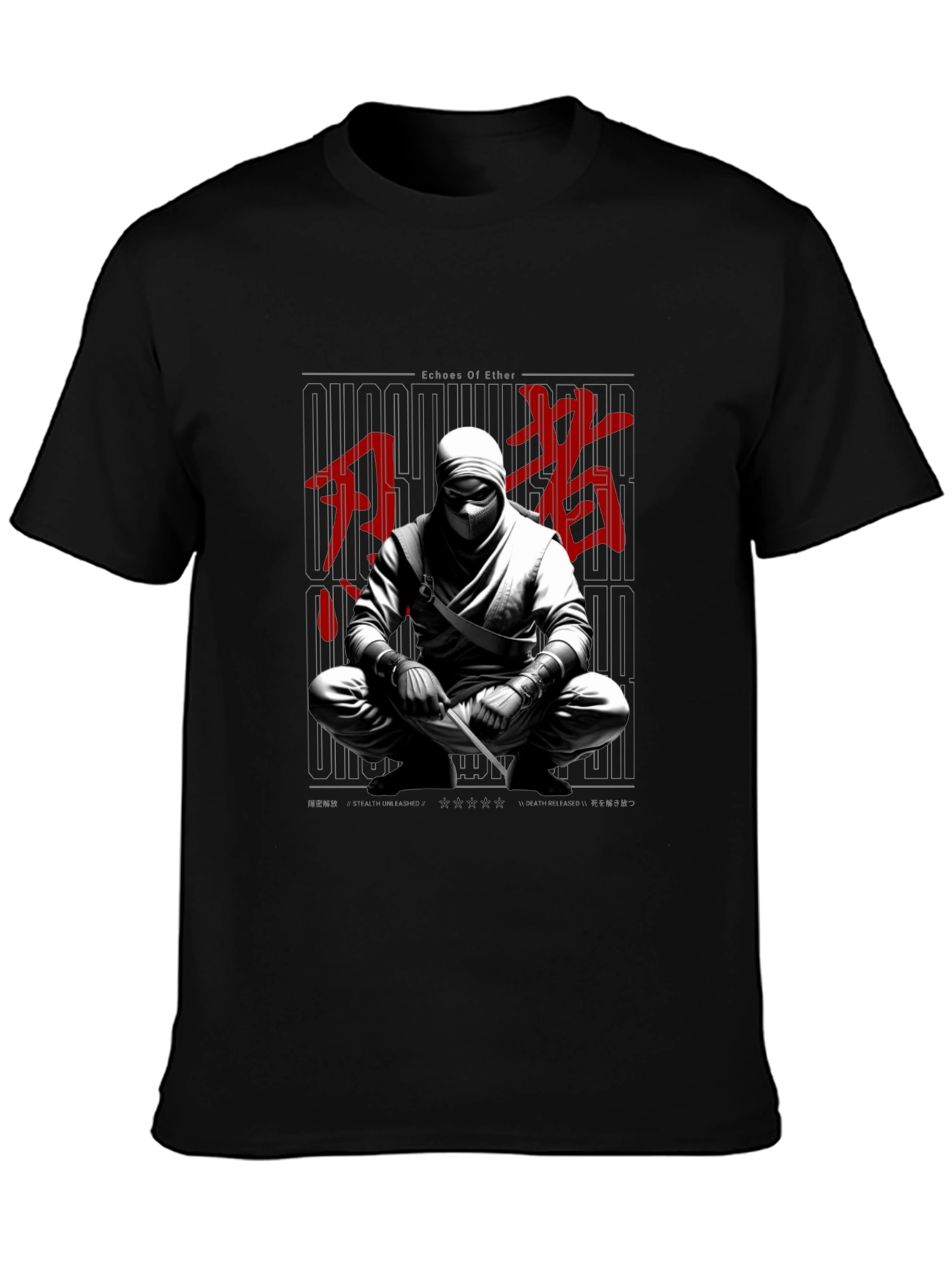 Echoes of Ether Ninja Graphic T-Shirt