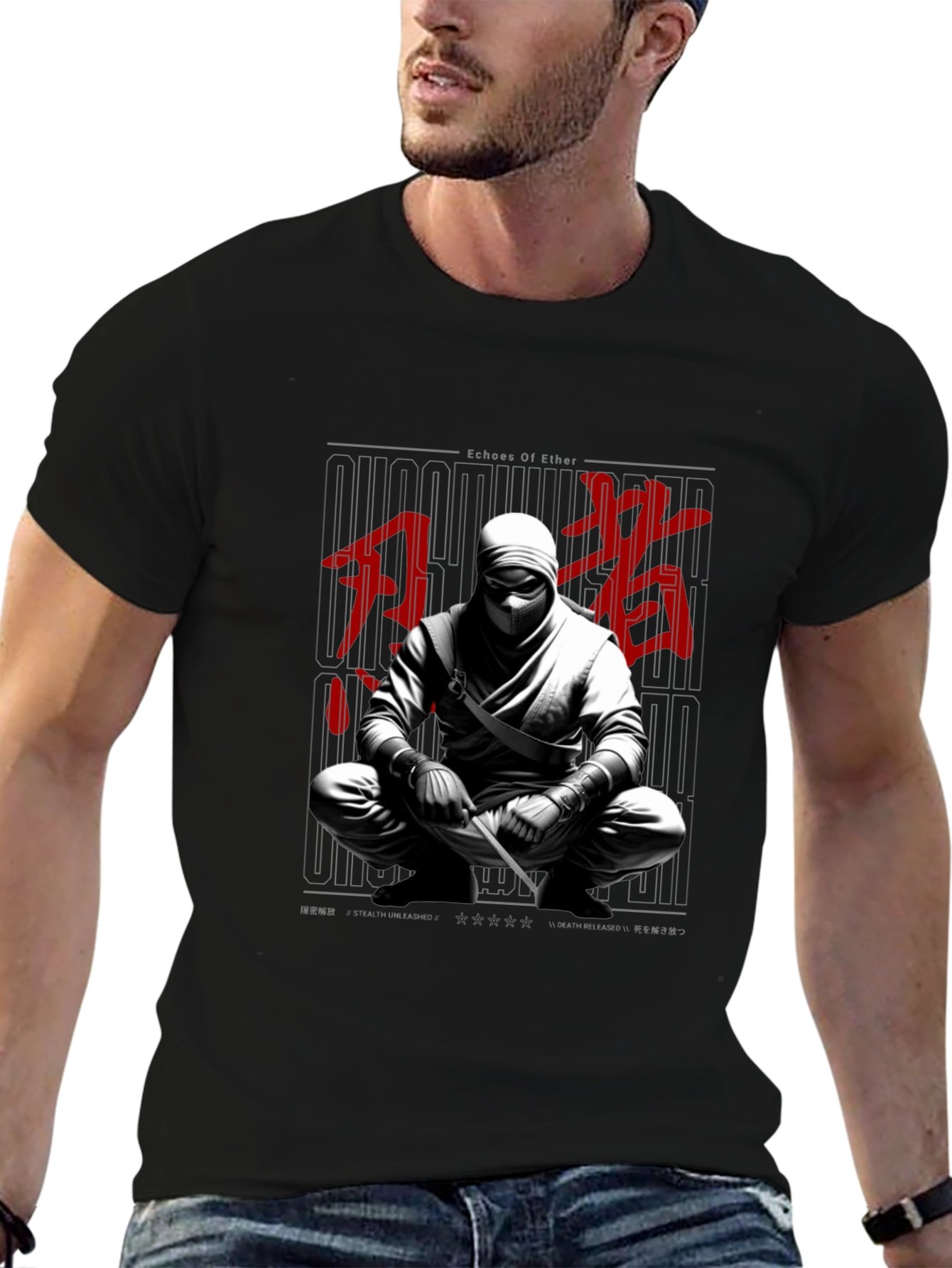 Echoes of Ether Ninja Graphic T-Shirt
