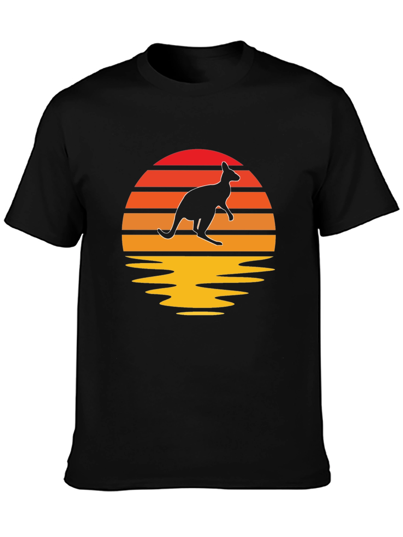 Kangaroo Sunset Graphic T-Shirt