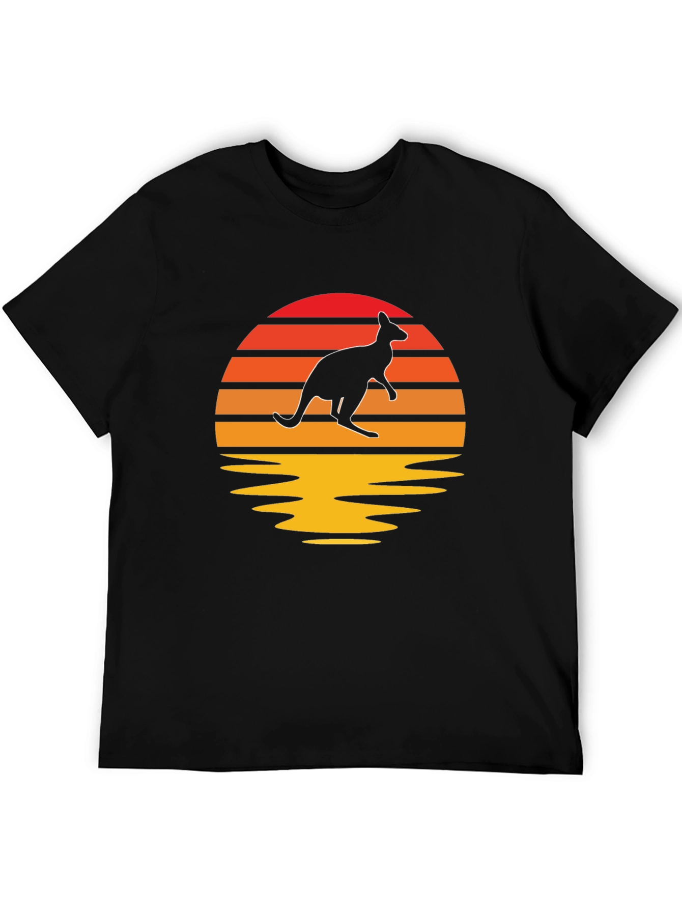 Kangaroo Sunset Graphic T-Shirt