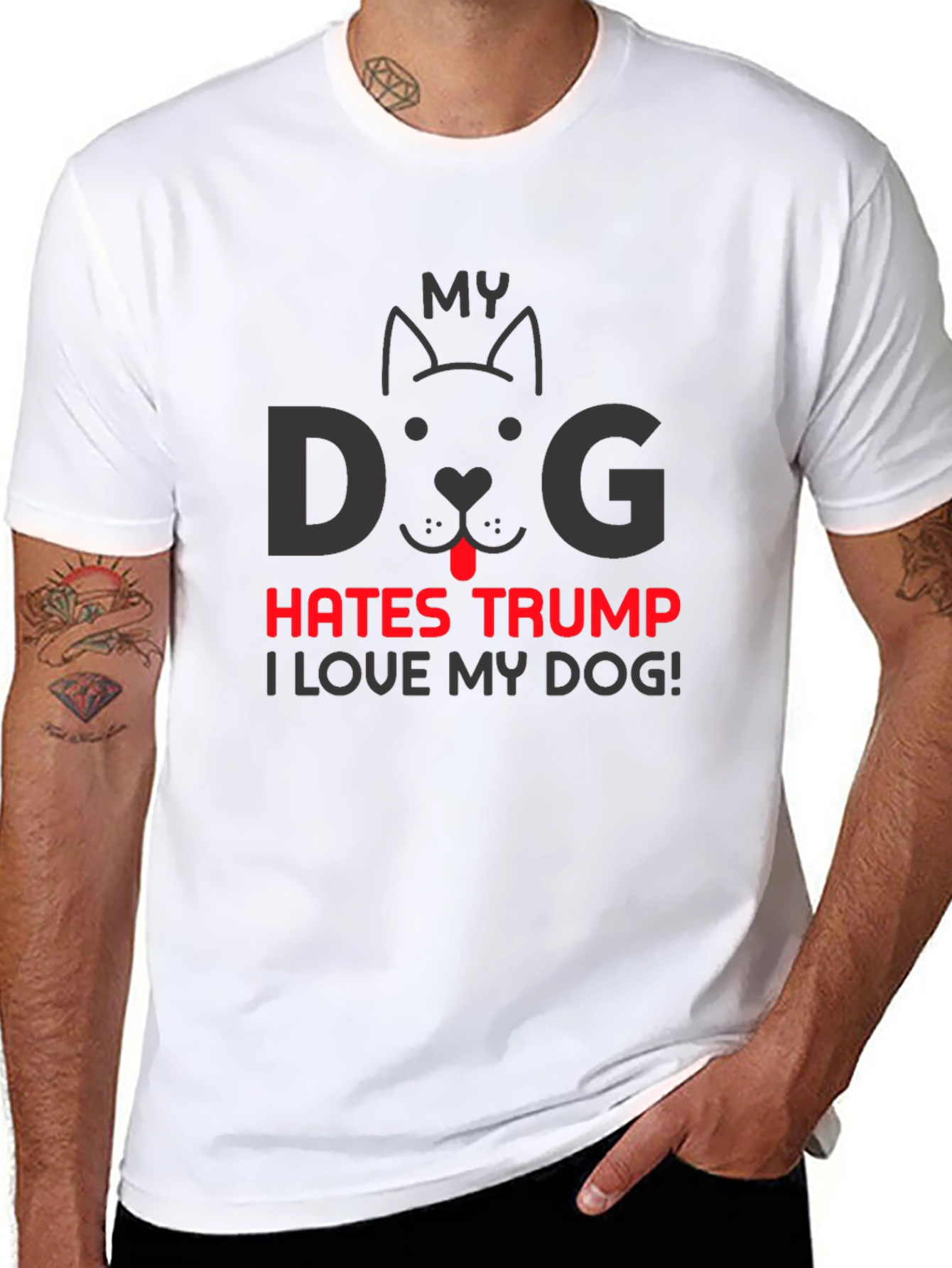 My Dog Hates Trump T-Shirt - Political Statement Tee