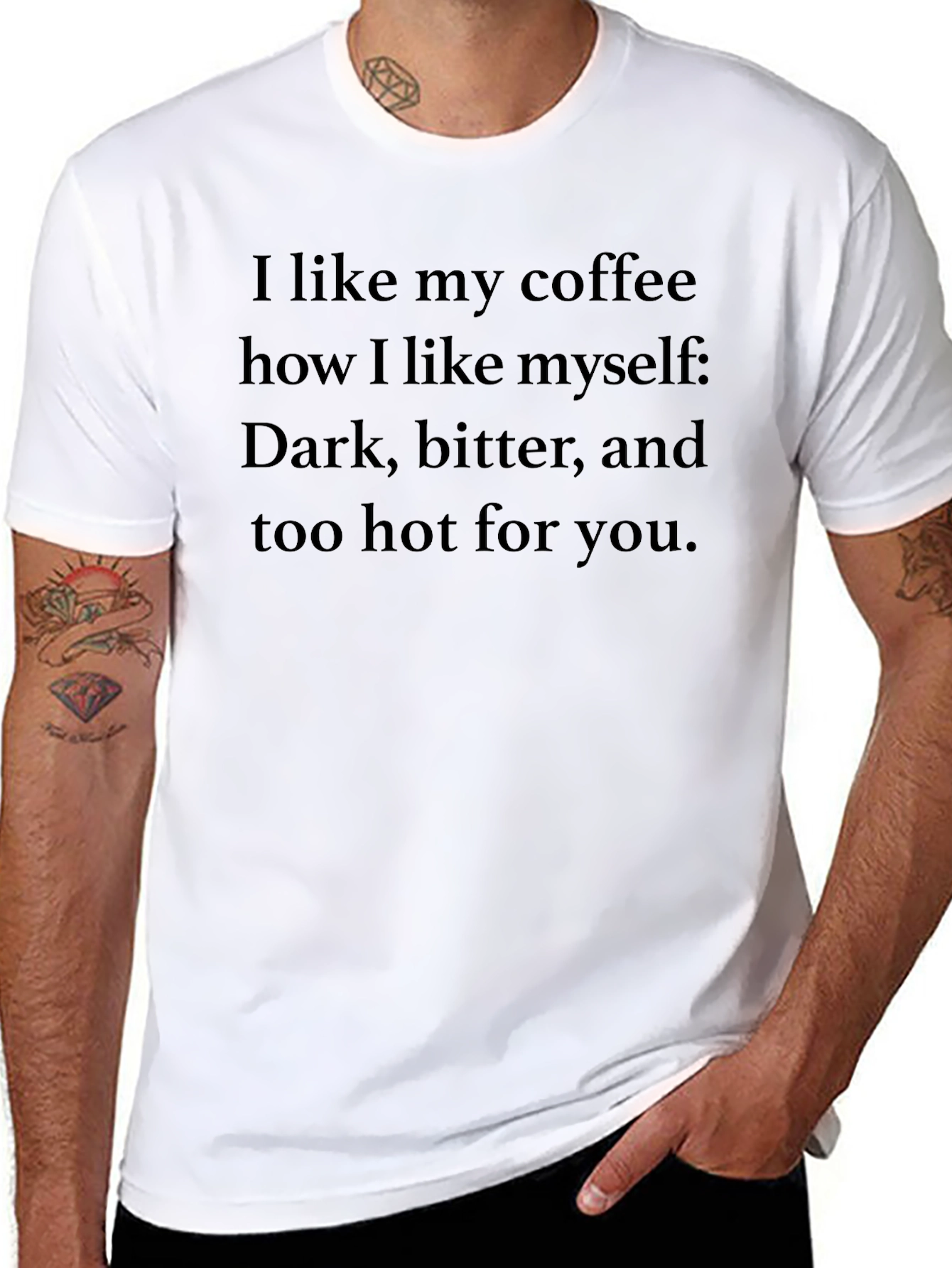 Dark Coffee Humor Graphic T-Shirt