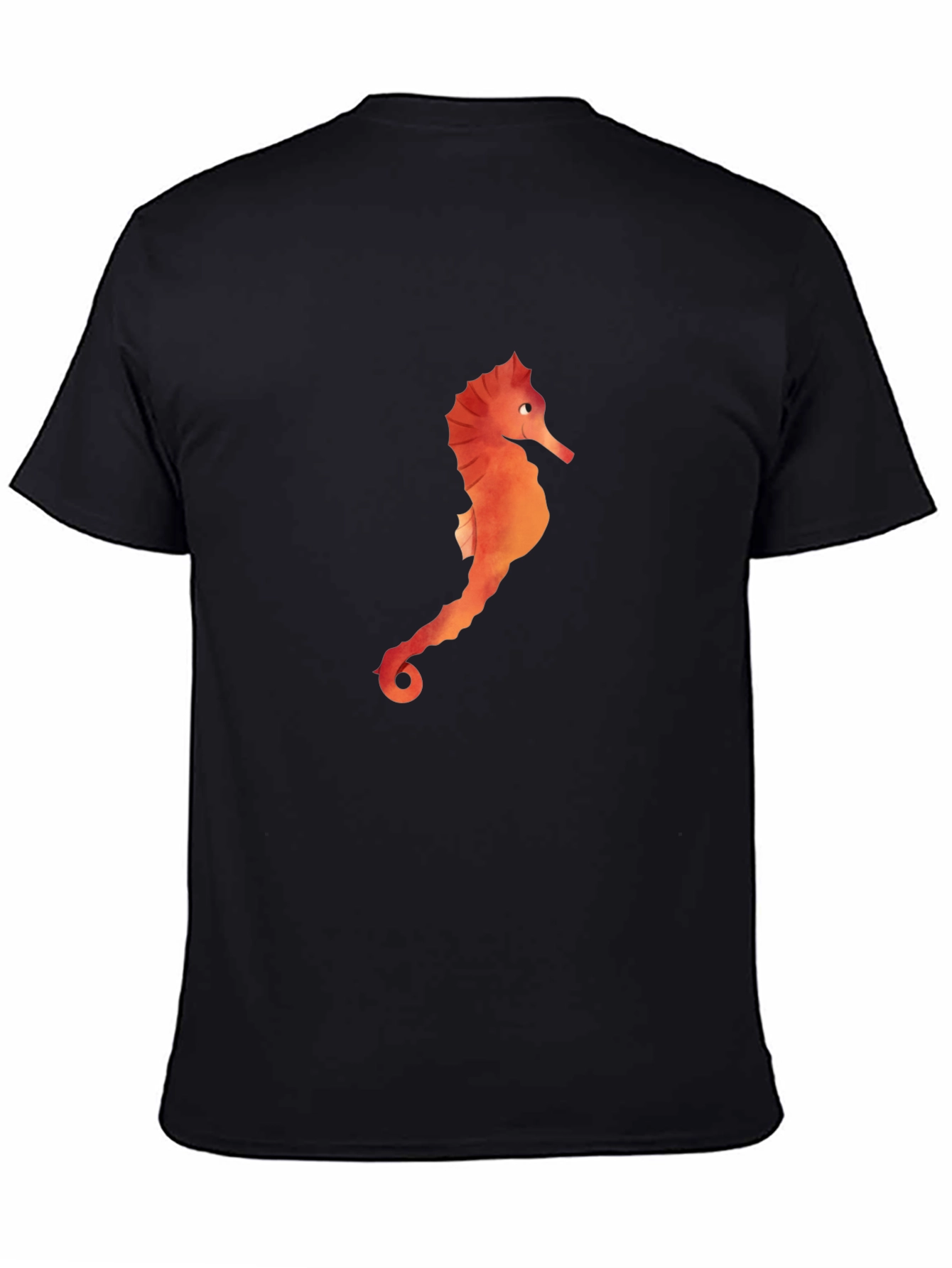 Sea Horse Graphic Black T-Shirt